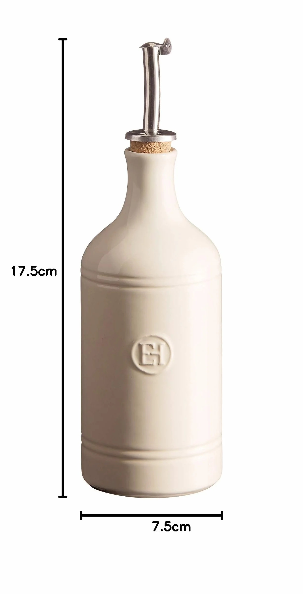 Emile Henry Eh020215 Olejka ceramiczna Beżowa Glina 7,5 X 7,5 X 17,5 cm
