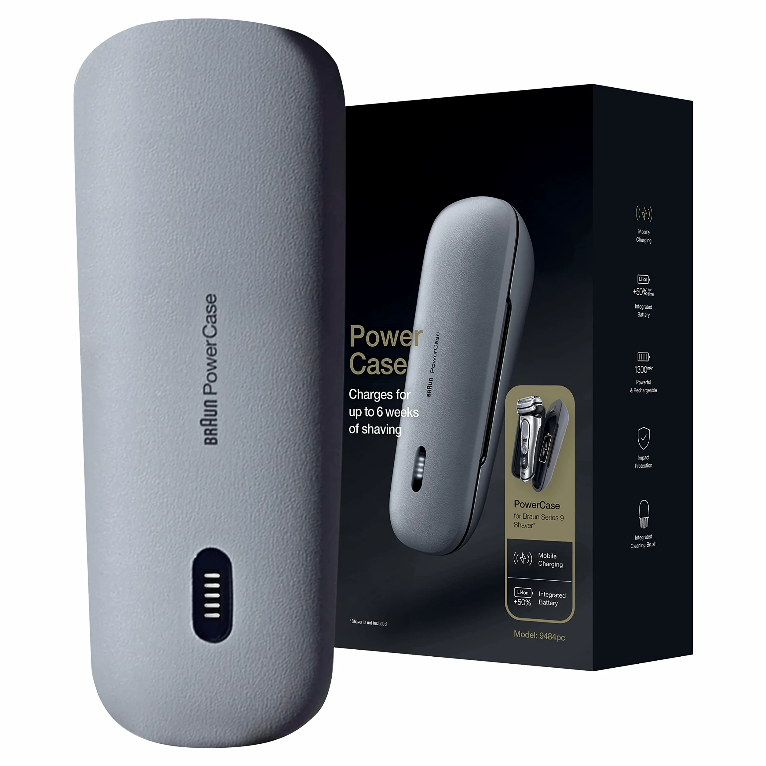 Braun PowerCase Przenośne Etui do Golenia, Szary