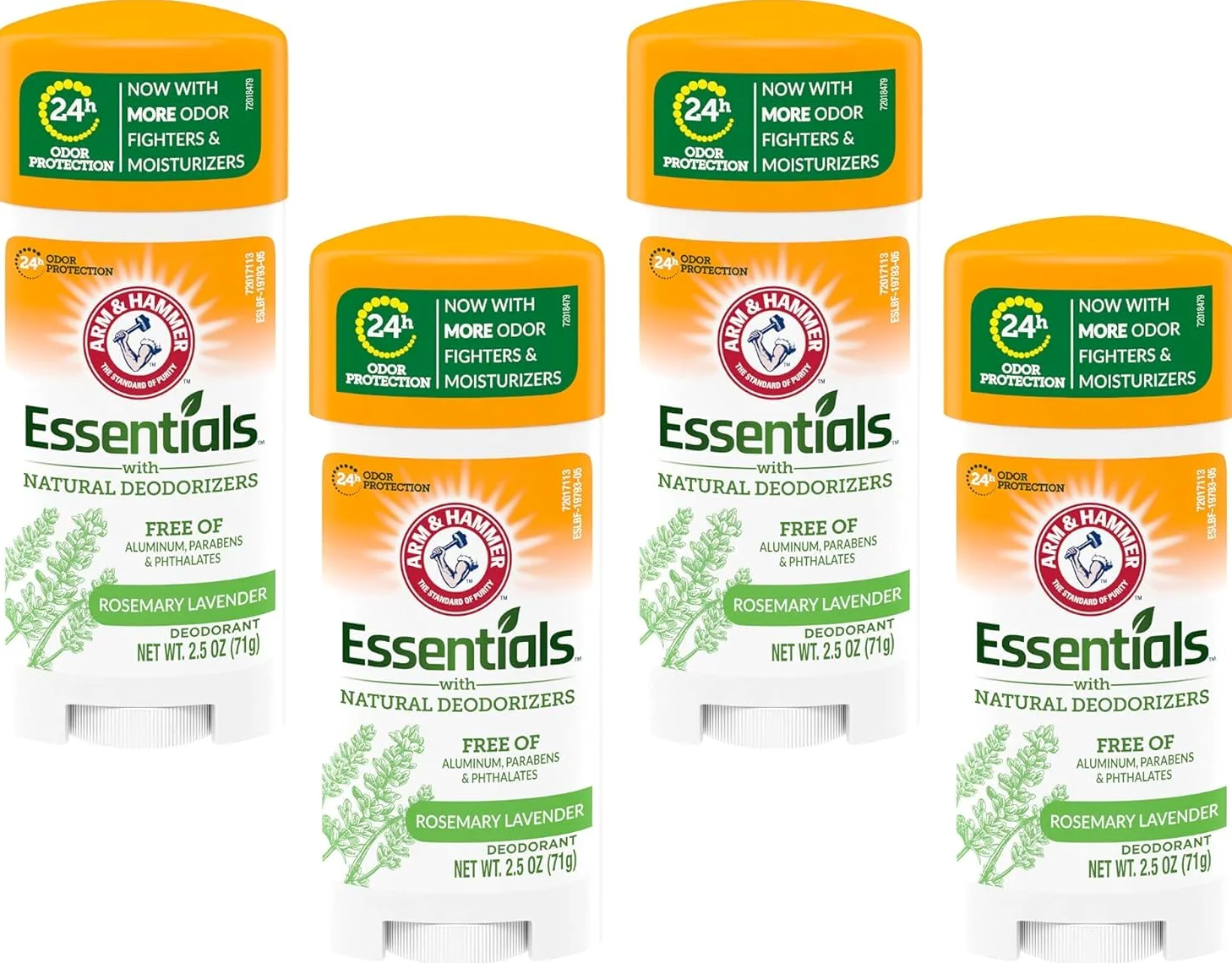 Arm & Hammer Essentials Świeży naturalny dezodorant 70,9 g zestaw 4 sztuk