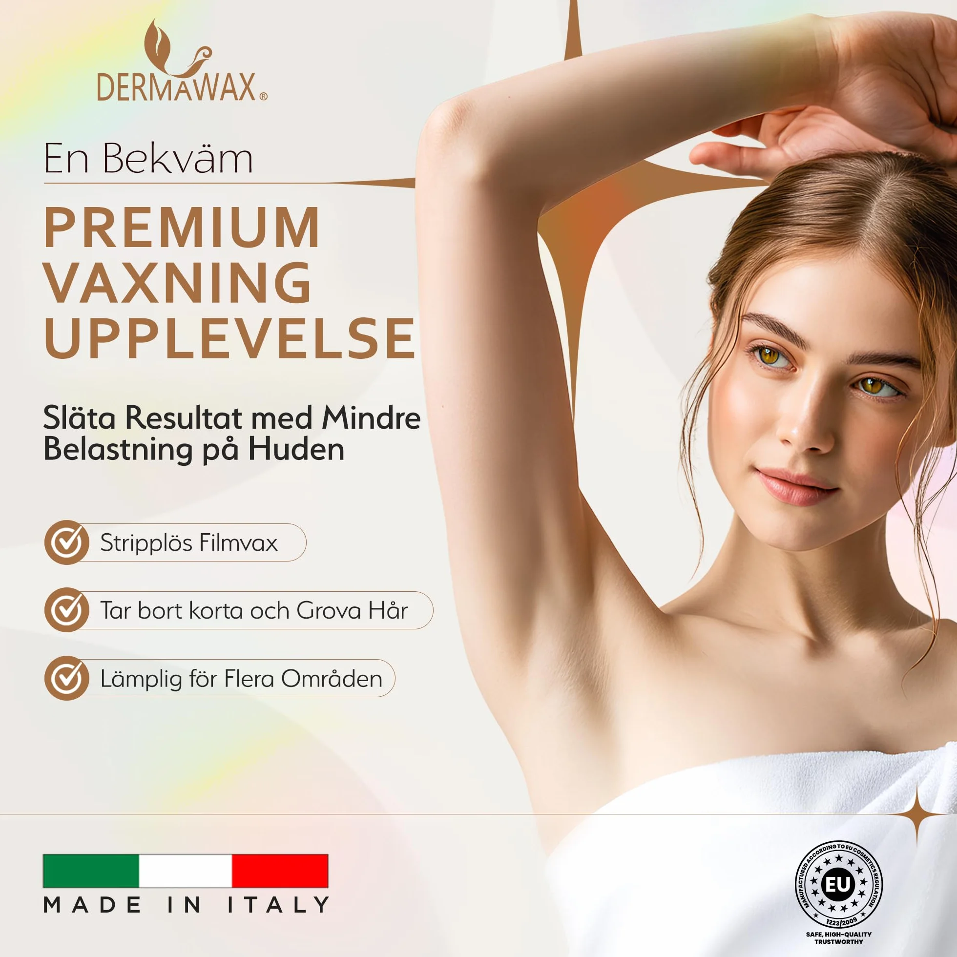 Wosk waniliowy, wosk filmowy, premium perły woskowe bez pasków woskowych do depilacji, depilacji włosów, depilacji brazylijskiej całego ciała, nóg, twarzy i ramion