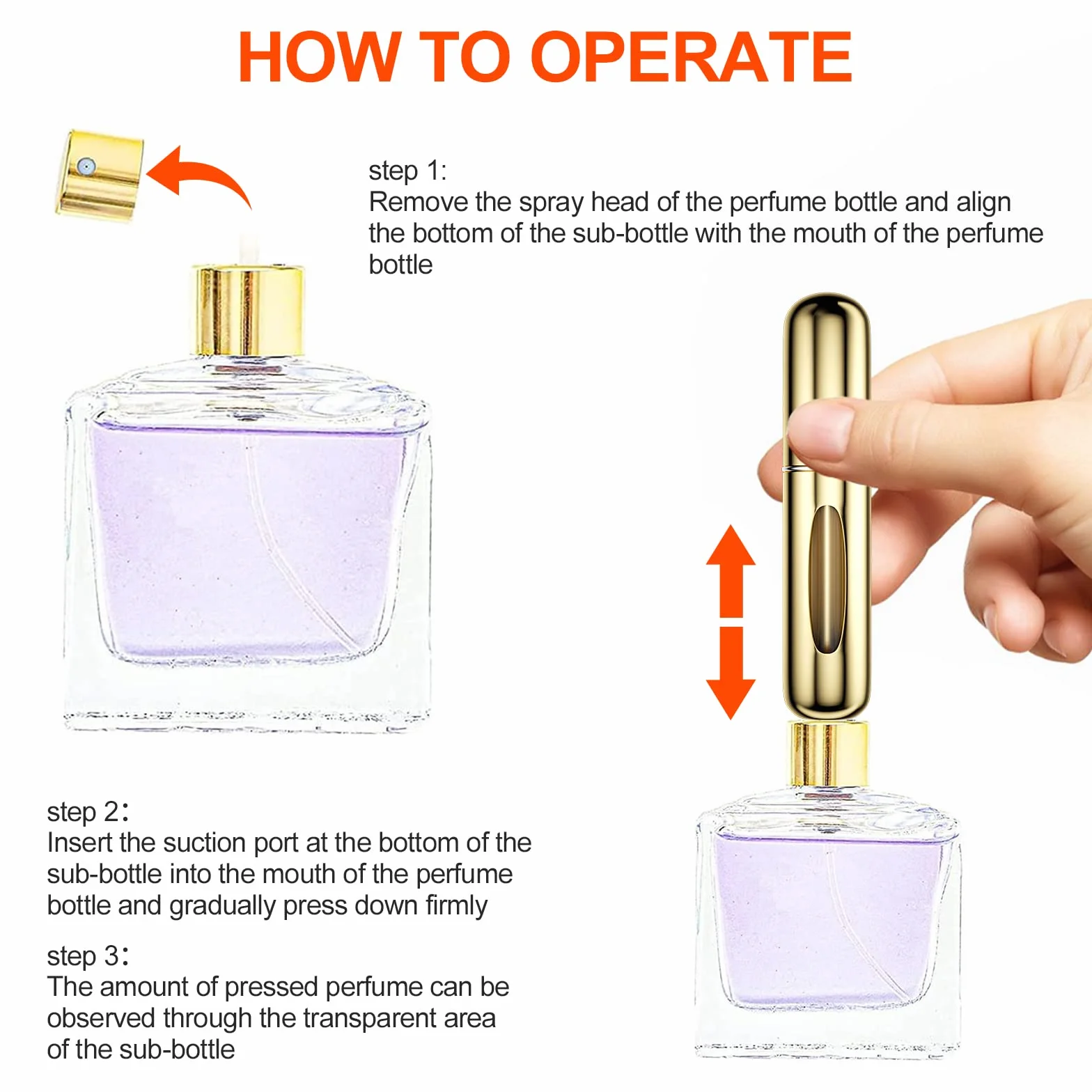 Newaner Rozpylacz perfum, 6 sztuk, 5 ml, rozpylacz kieszonkowy, przenośna minibutelka z rozpylaczem perfum, z okienkiem, dobra na spacery, podróże i wyjścia