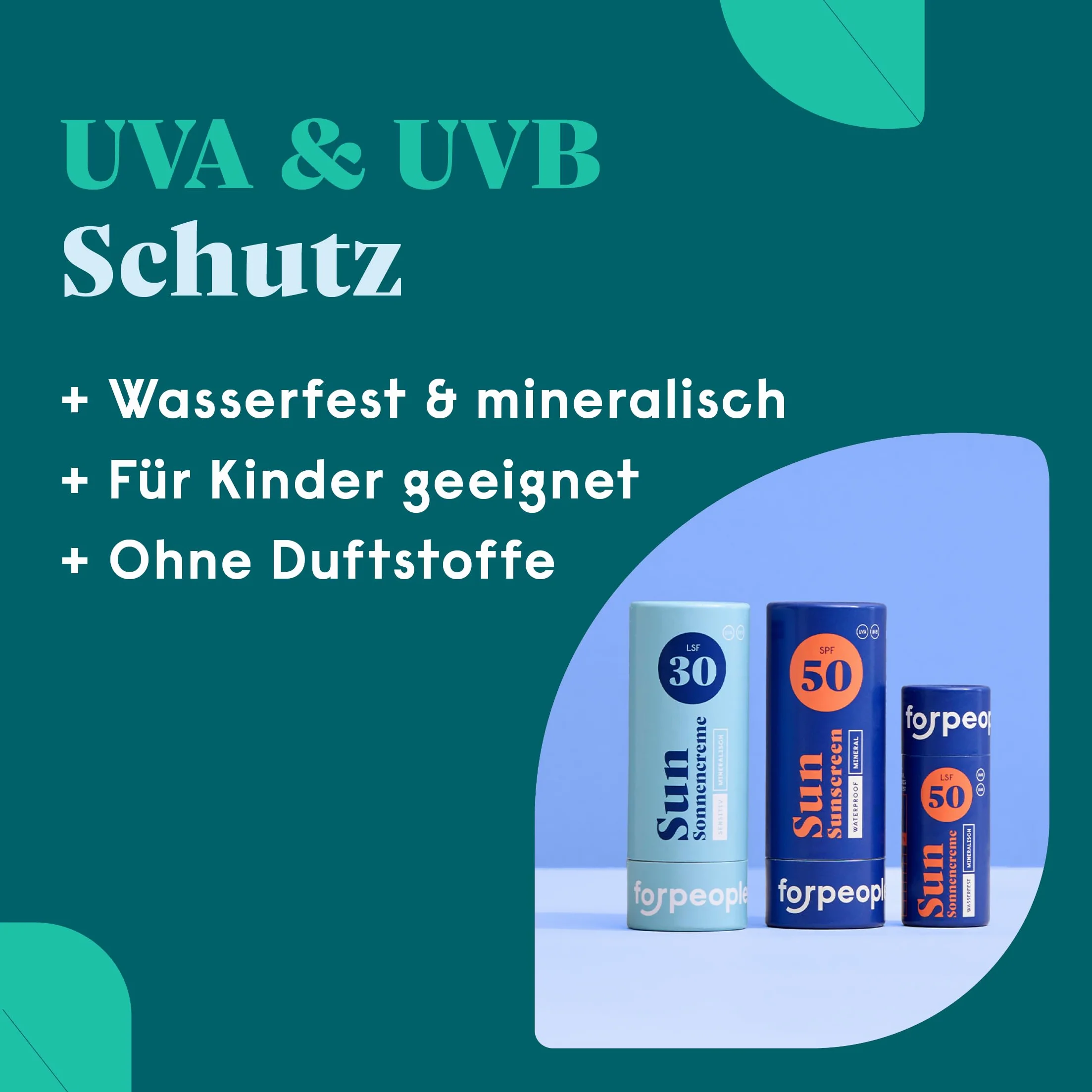 4people Bio krem przeciwsłoneczny w sztyfcie LSF 50 · wodoodporny filtr przeciwsłoneczny z cynkiem · mineralny filtr UV · dla dzieci i dorosłych · 100% naturalny · 40 g