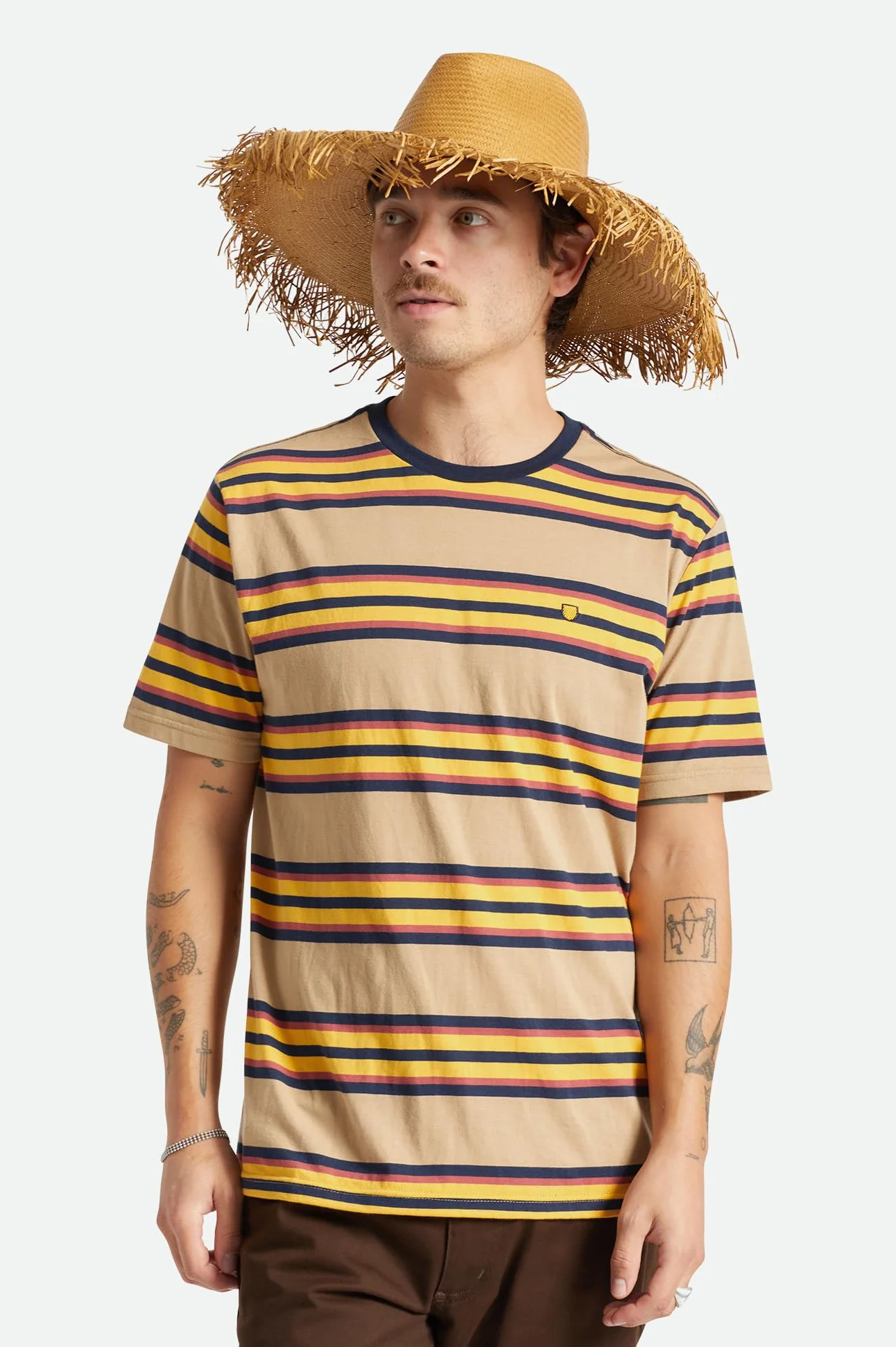 BRIXTON fedora Kobiety jo straw frayed fedora