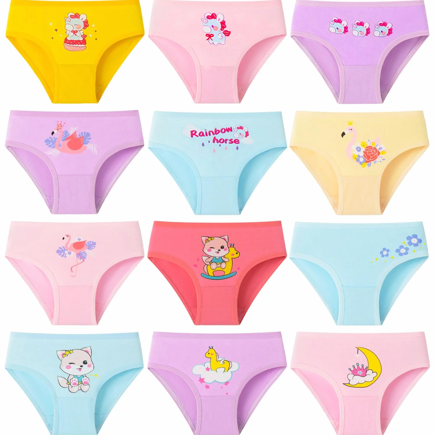 Domee Dziewczęce majtki bielizna majtki majtki Pantys 12 sztuk dla dzieci 98-140