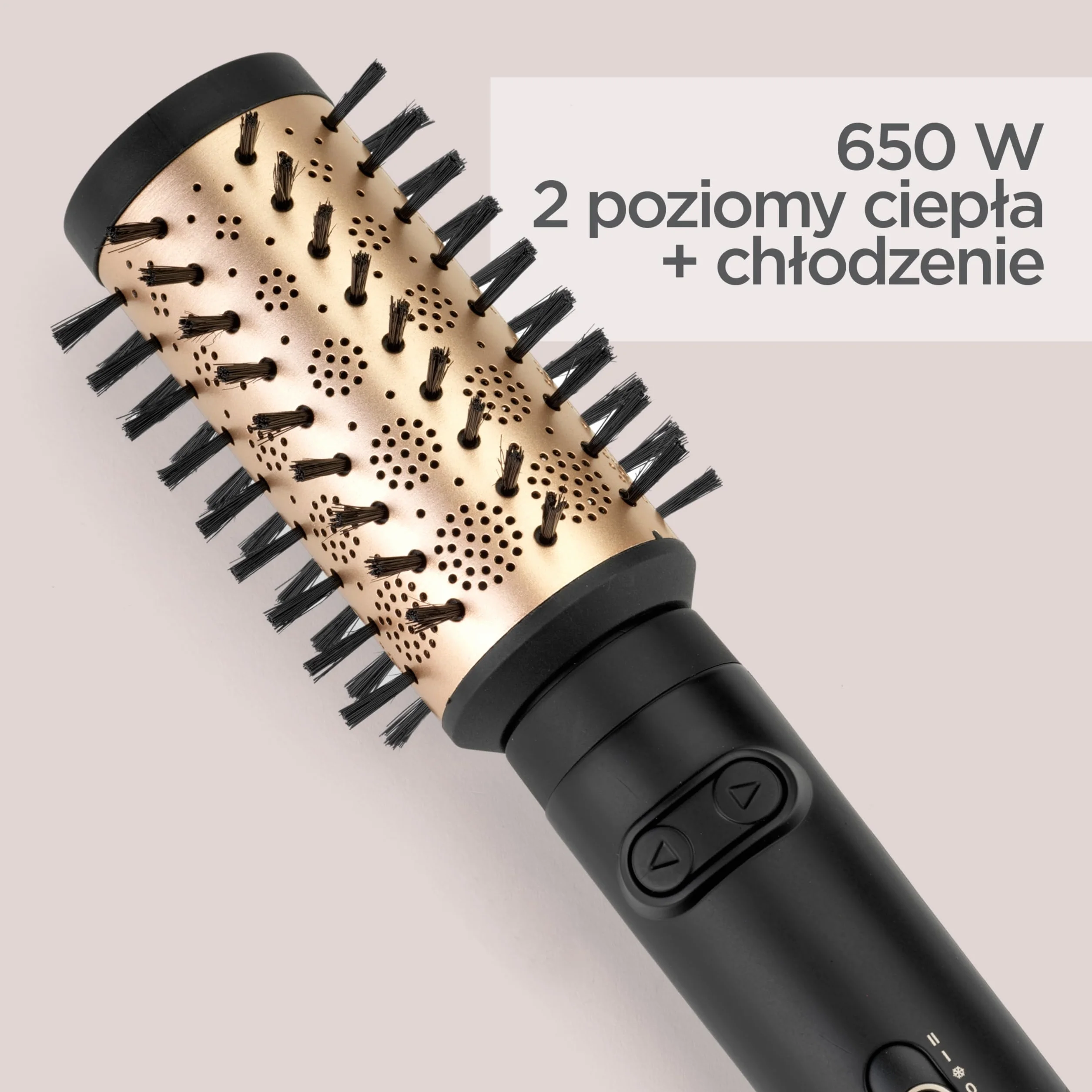 BaByliss Big Hair Luxe Obrotowa szczotka z ciepłym powietrzem, multistyler z 4 końcówkami do wygładzania, szczotkowania, objętości i kształtu, luksusowa szczotka do suszarki do włosów zapewniająca