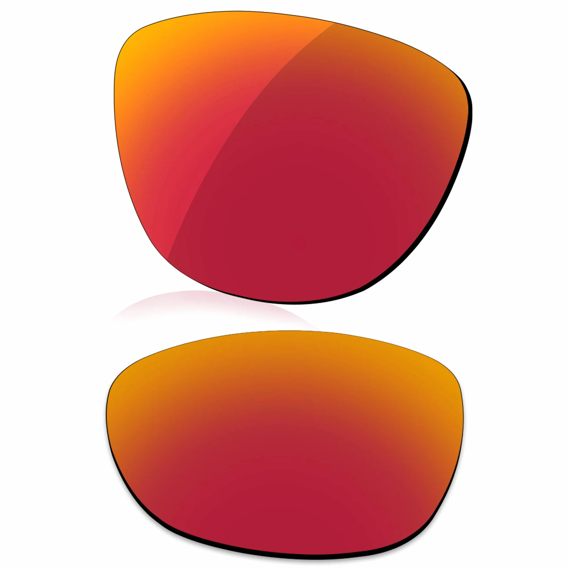 LenzReborn Zamiennik soczewek polaryzacyjnych do okularów przeciwsłonecznych Oakley Frogskins OO9013 - inne opcje, Fire Red - spolaryzowane lustrzane, One Size