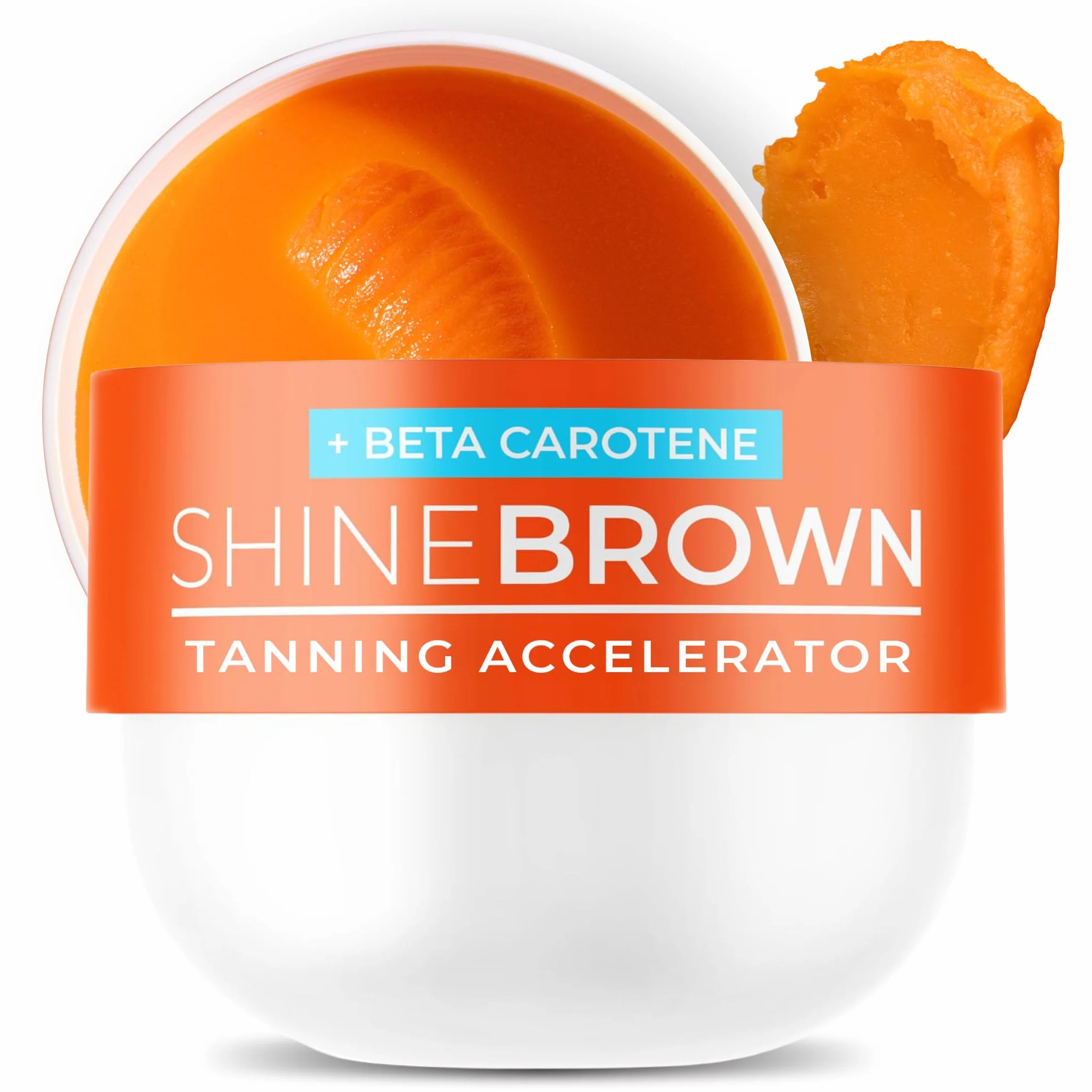 BYROKKO Shine Brown beta-karoten przyspieszacz opalania, naturalny krem do opalania, skuteczny w leżakach i słońcu na świeżym powietrzu, długotrwała formuła nawilżająca z naturalnymi olejkami, 200 ml
