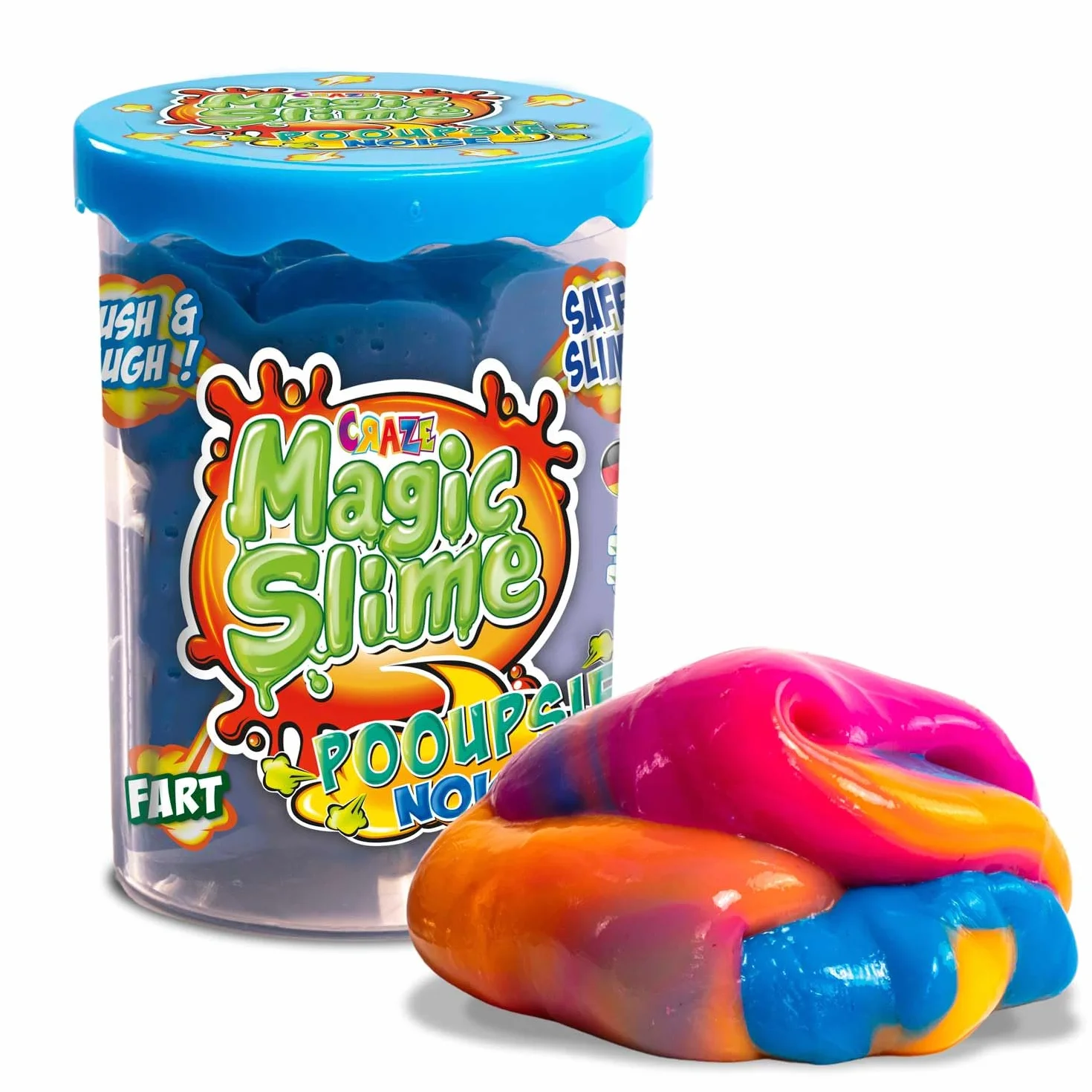 CRAZE Magic Slime POOUPSIE Noise – Slime dla Dzieci w Puszcze z Zabawnymi Dźwiękami Bąbelków, Interaktywna Zabawka Sensoryczna