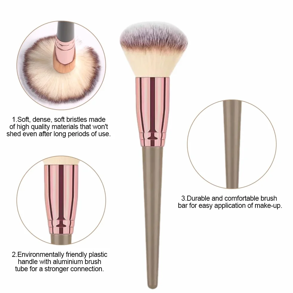 Vicloon Profesjonalny zestaw pędzli do makijażu, 15 stz,w zestawie torbą ze skóry PU i 2 gąbeczki,cienie do powiek, podkładu,eyeliner, tusz do rzęs, pędzel do brwi,wielofunkcyjny zestaw pędzli,Czarny