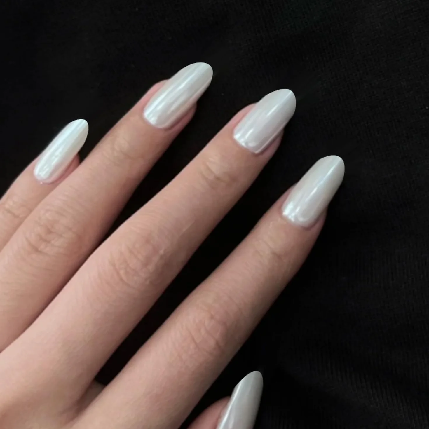White Pearl chrom proszek do paznokci, efekt perłowy, błyszczący puder do paznokci, Nail Art Chrome Nail Powder