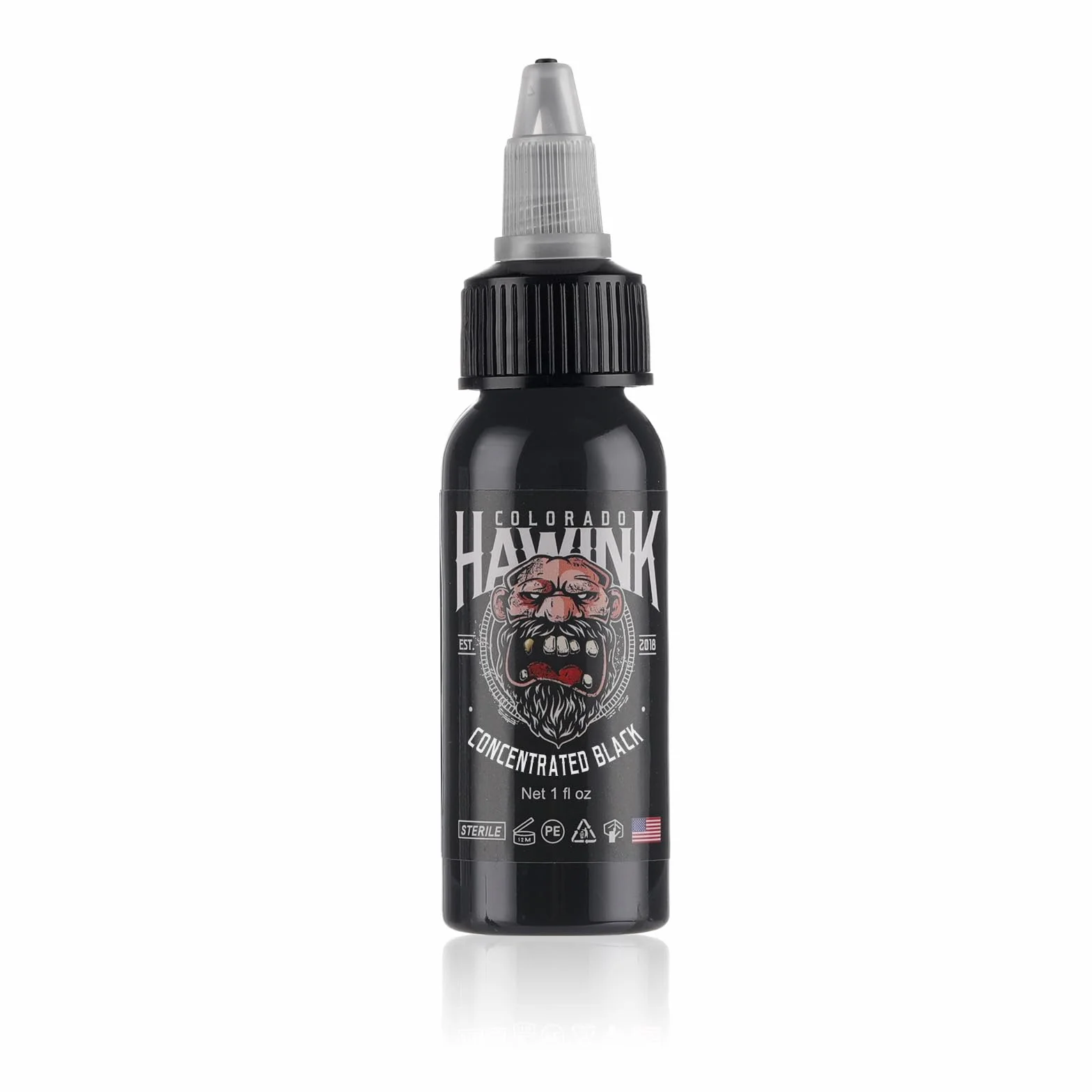 HAWINK Czarny tusz do tatuażu 30 ml profesjonalny skoncentrowany do podszewki i cieniowania