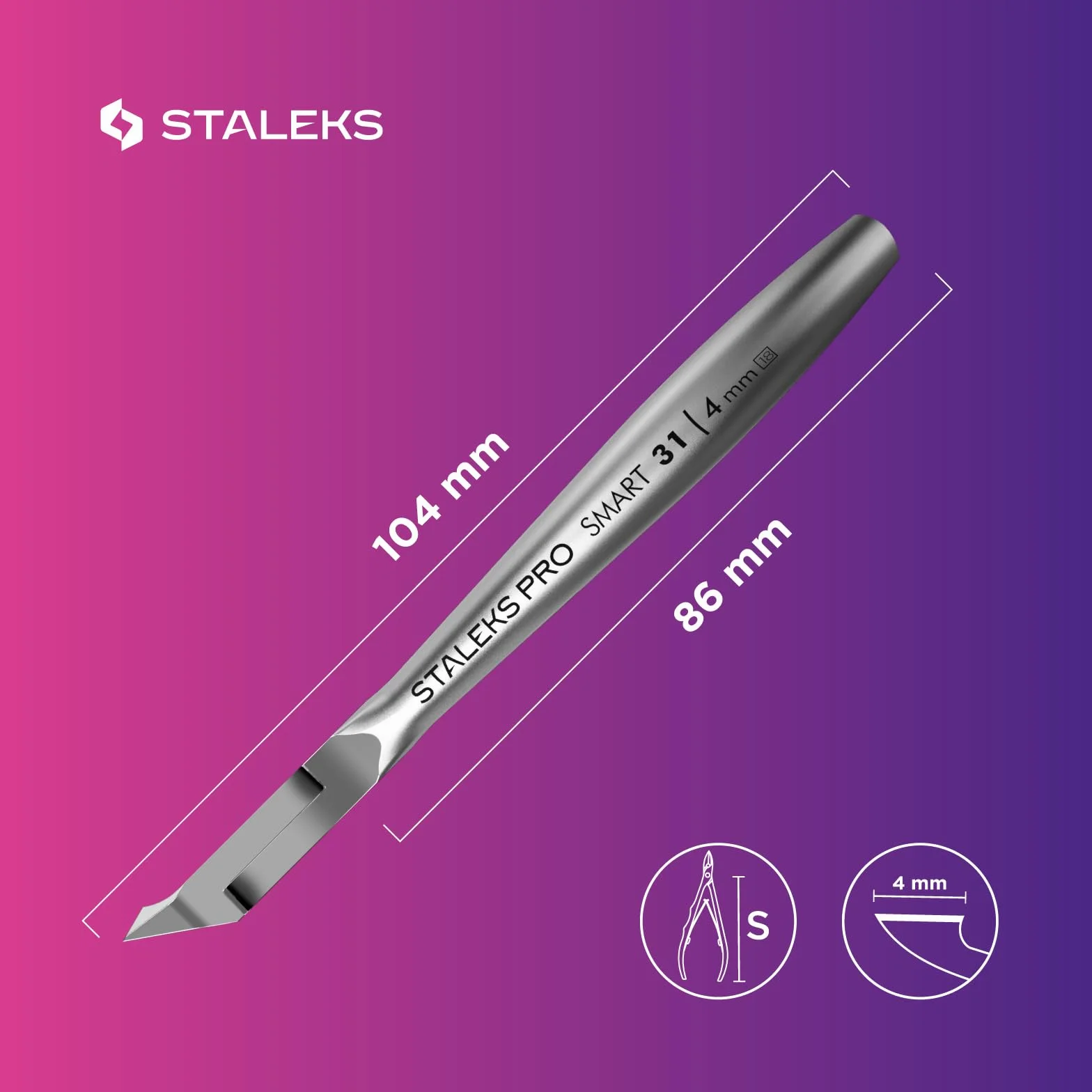 STALEKS PRO Smart 31 Quarter Jaw 4 mm Szczypce do skórek NS-31-4