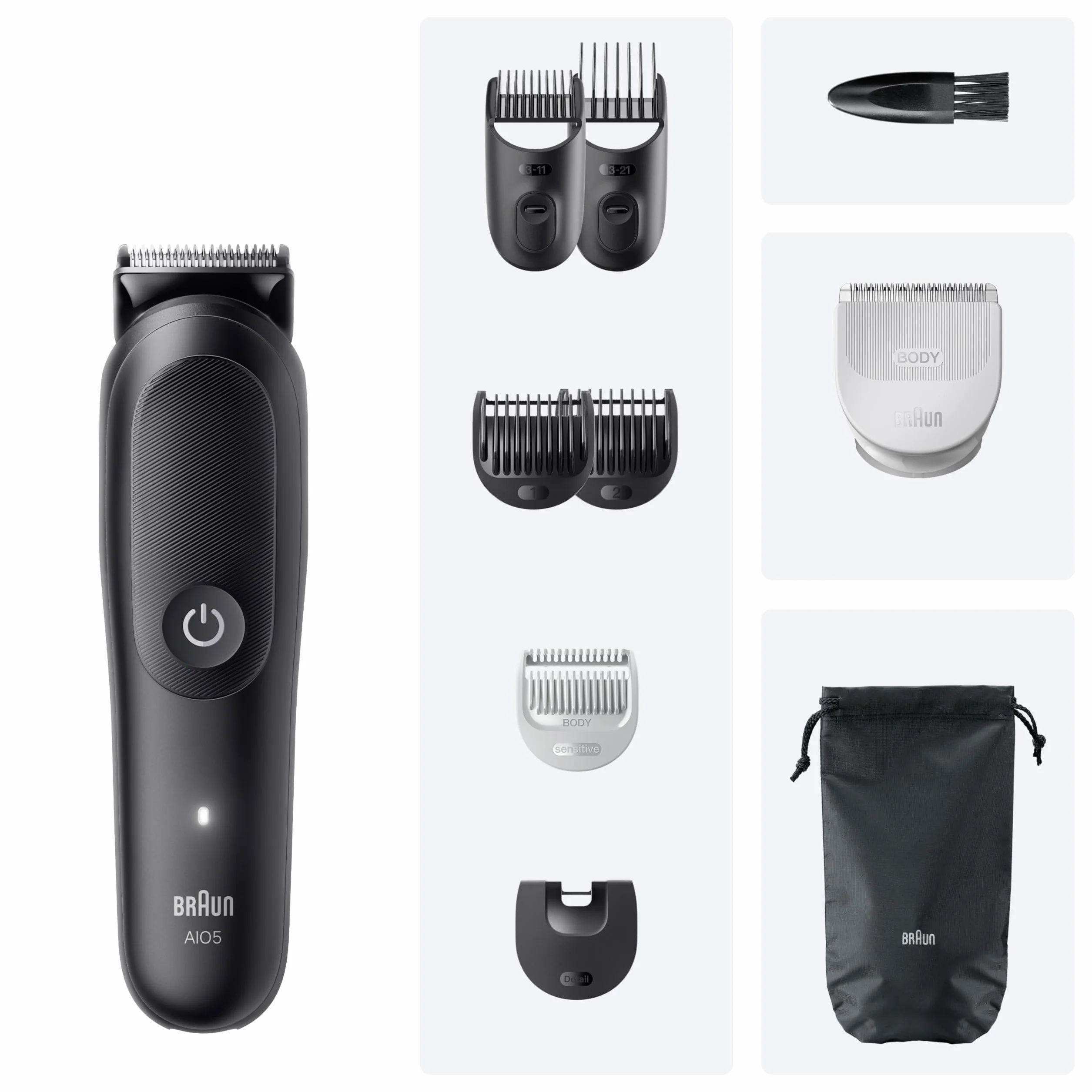 Braun Series 5 Wielofunkcyjny zestaw do pielęgnacji ciała 9 w 1, 120 min, czarny