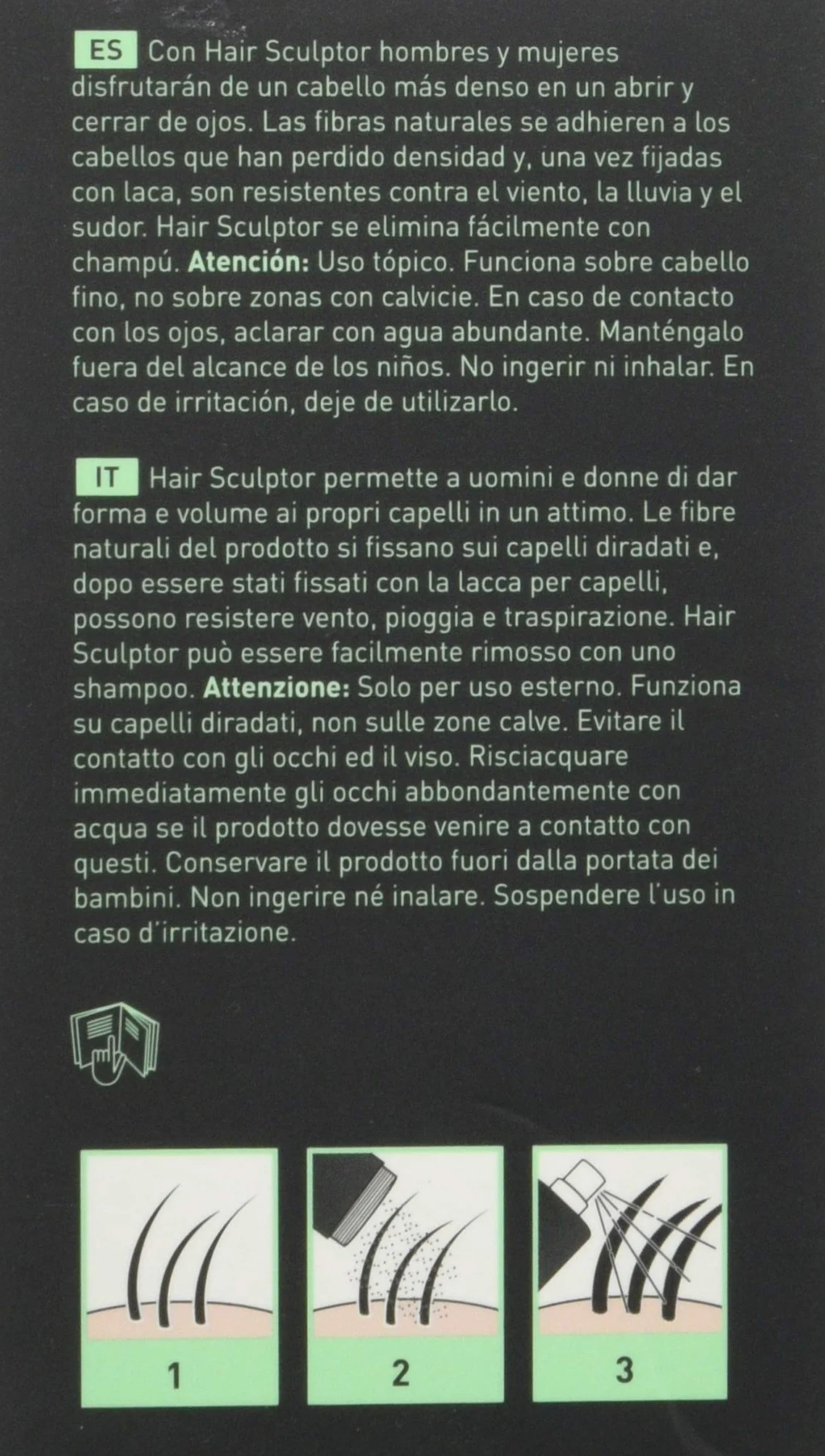 Hair Sculptor Hair Building Fibers zagęszczanie włosów, ciemnobrązowe, 25 g