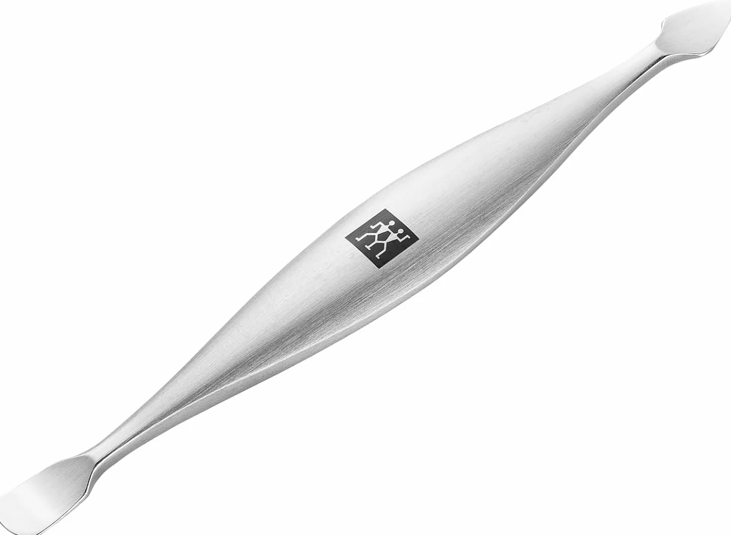 ZWILLING Odpychacz skórek szpatułka (podwójny przyrząd do czyszczenia paznokci, odpowiedni do paznokci naturalnych i sztucznych), premium, srebrny, 90 mm