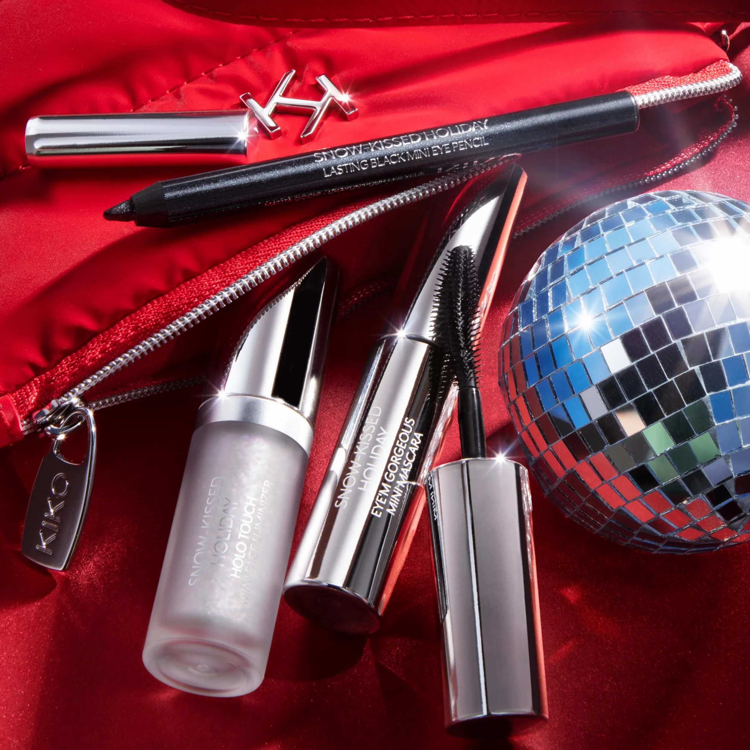 KIKO Milano Snow-Kissed Holiday Secret Santa Mini Make Up Gift Set, Zestaw Upominkowy Do Makijażu