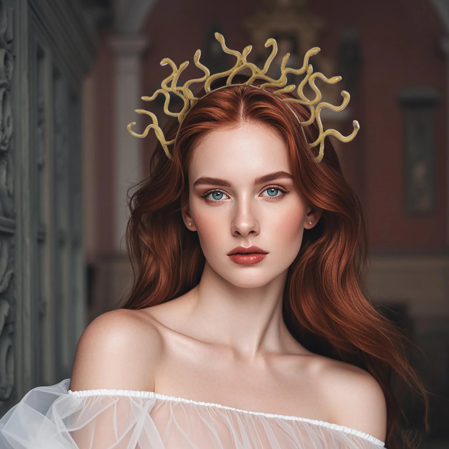 Medusa opaska na czoło z wężem, grecka , ozdoba głowy, Cosplay, karnawał, impreza, karnawał, akcesoria damskie
