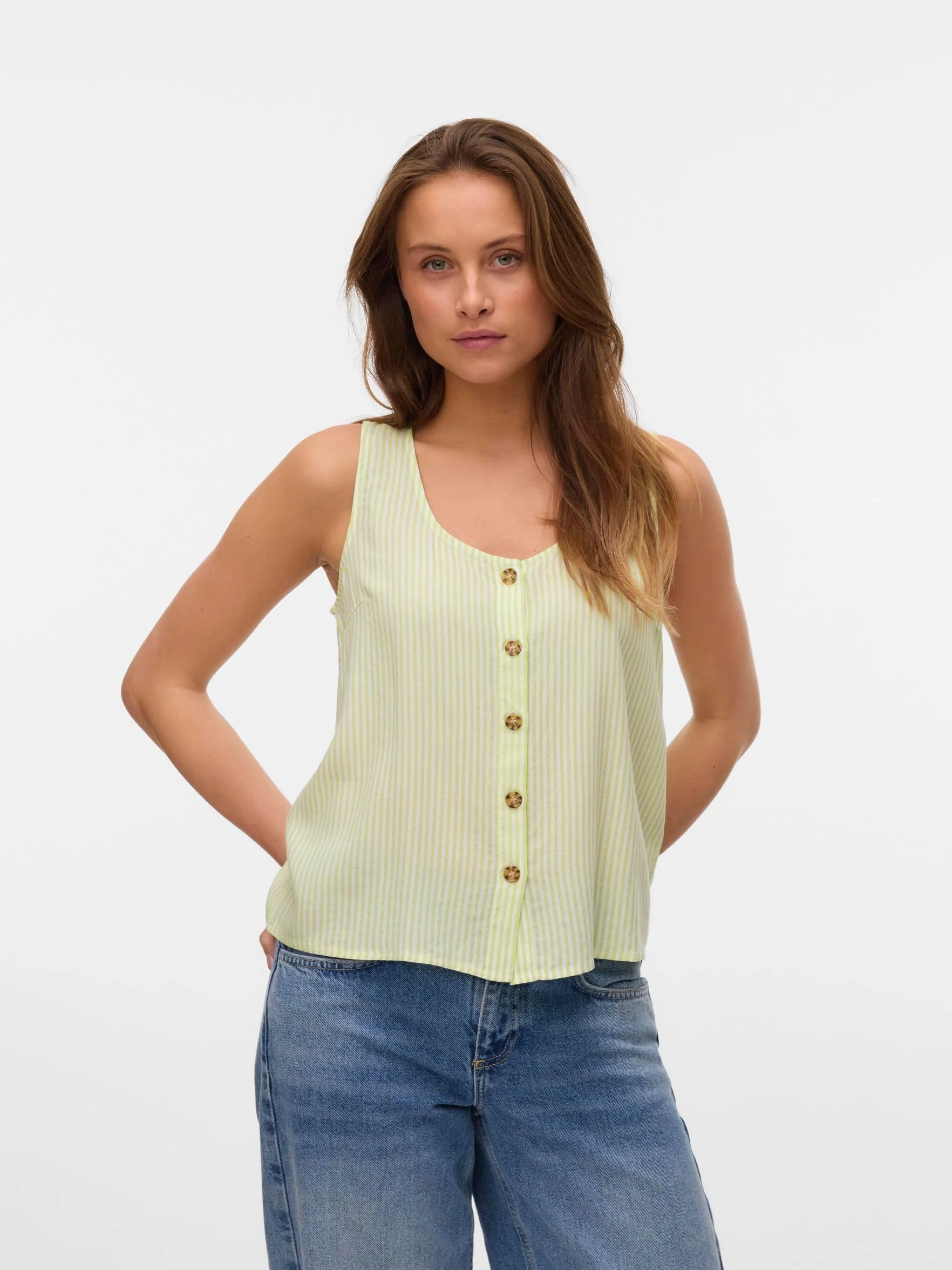 Vmbumpy Sl Shirt WVN Ga Noos, SHADOW LIME, L