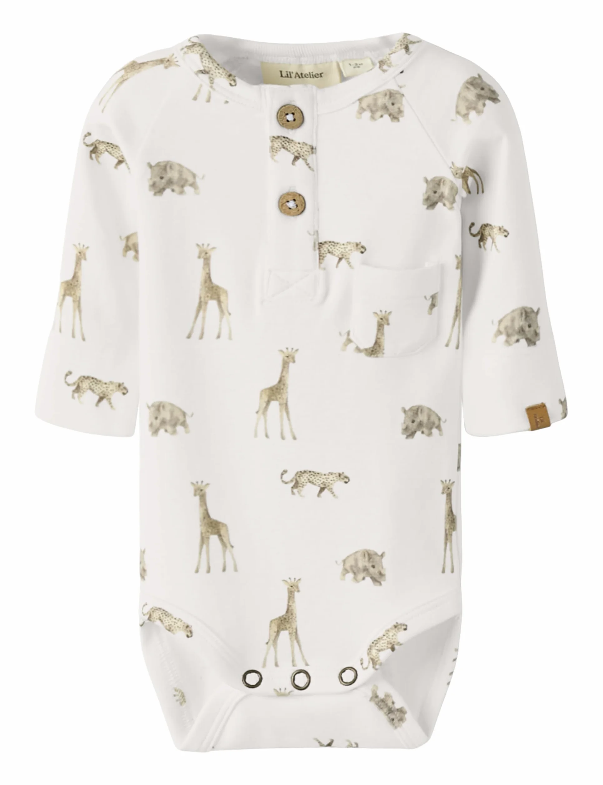 Lil' atelier baby Męskie body Nbmgayo Elm Ls Slim Body Lil Noos, Coconut Milk, Numeric_80, Coconut Milk, numeric_80