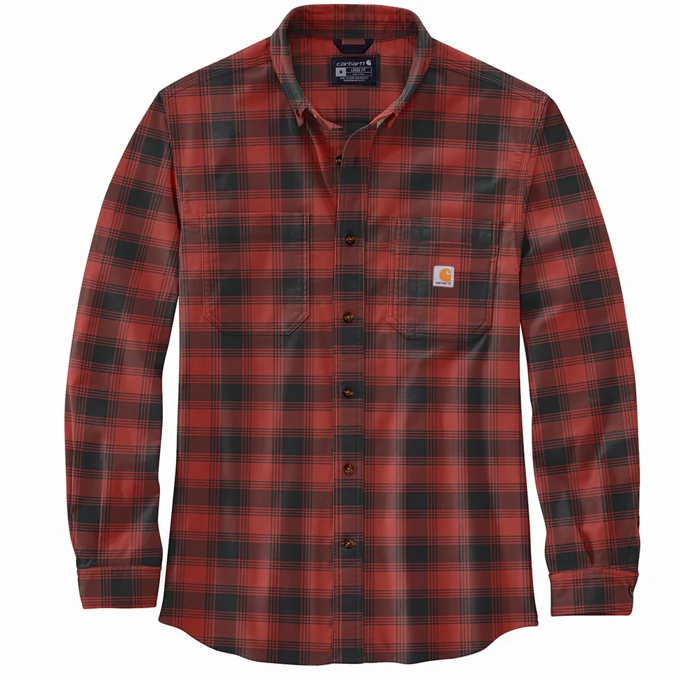 Carhartt Koszula flanelowa w kratę o luźnym kroju