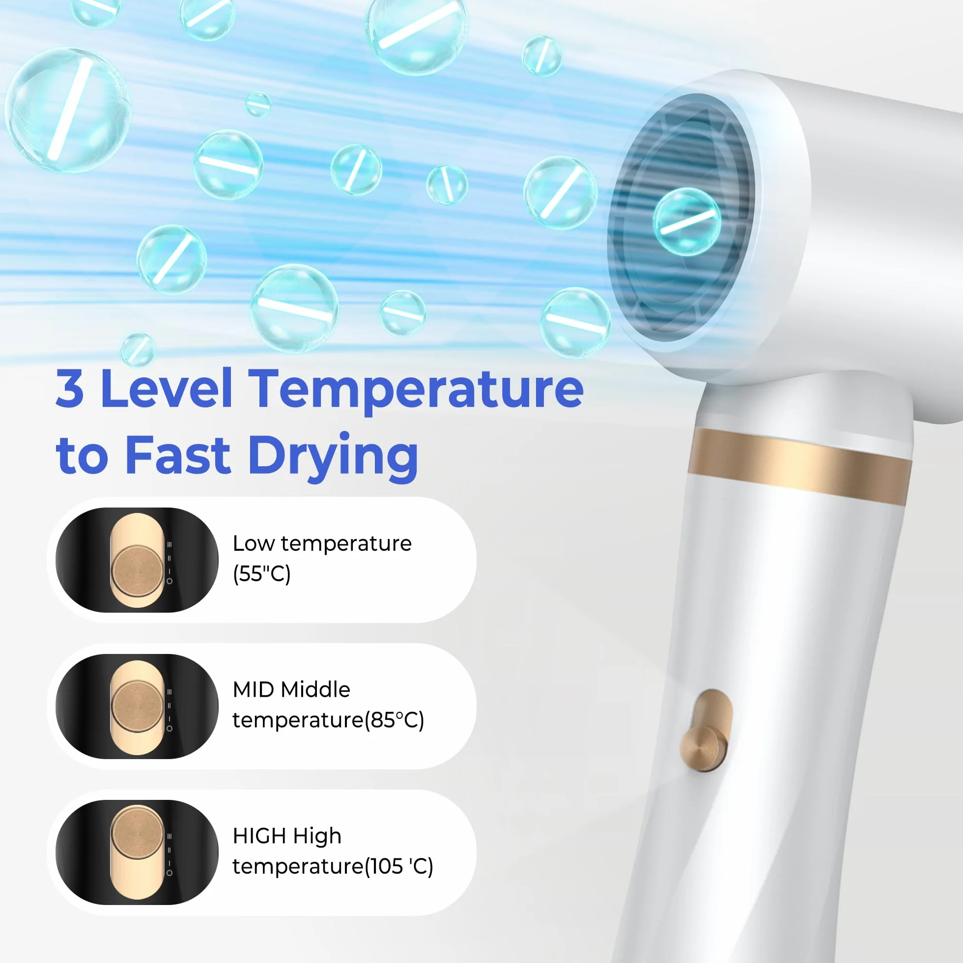 Airstyler 5 w 1, 1000 W, lokówka do włosów, szczotka do włosów z ciepłym powietrzem, okrągła suszarka do włosów, lokówka, prostownica do włosów, 3 temperatury do stylizacji włosów, wygładzania