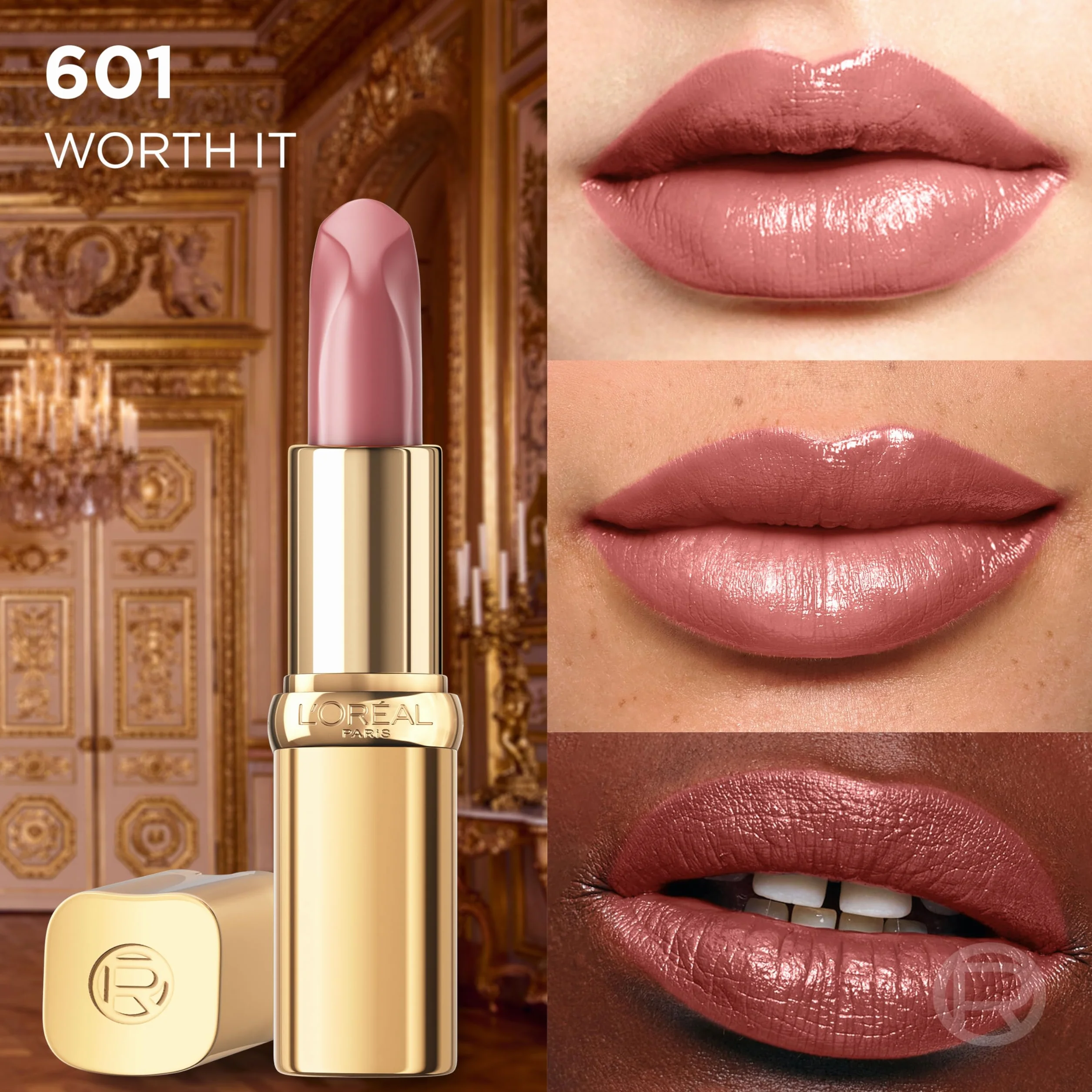 L’Oréal Paris Color Riche Satin Nude Pomadka, 601 Worth It, 4.7 g