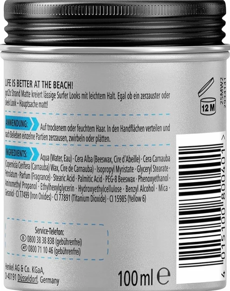 Schwarzkopf Got2B Pasta do Włosów, 100 ml