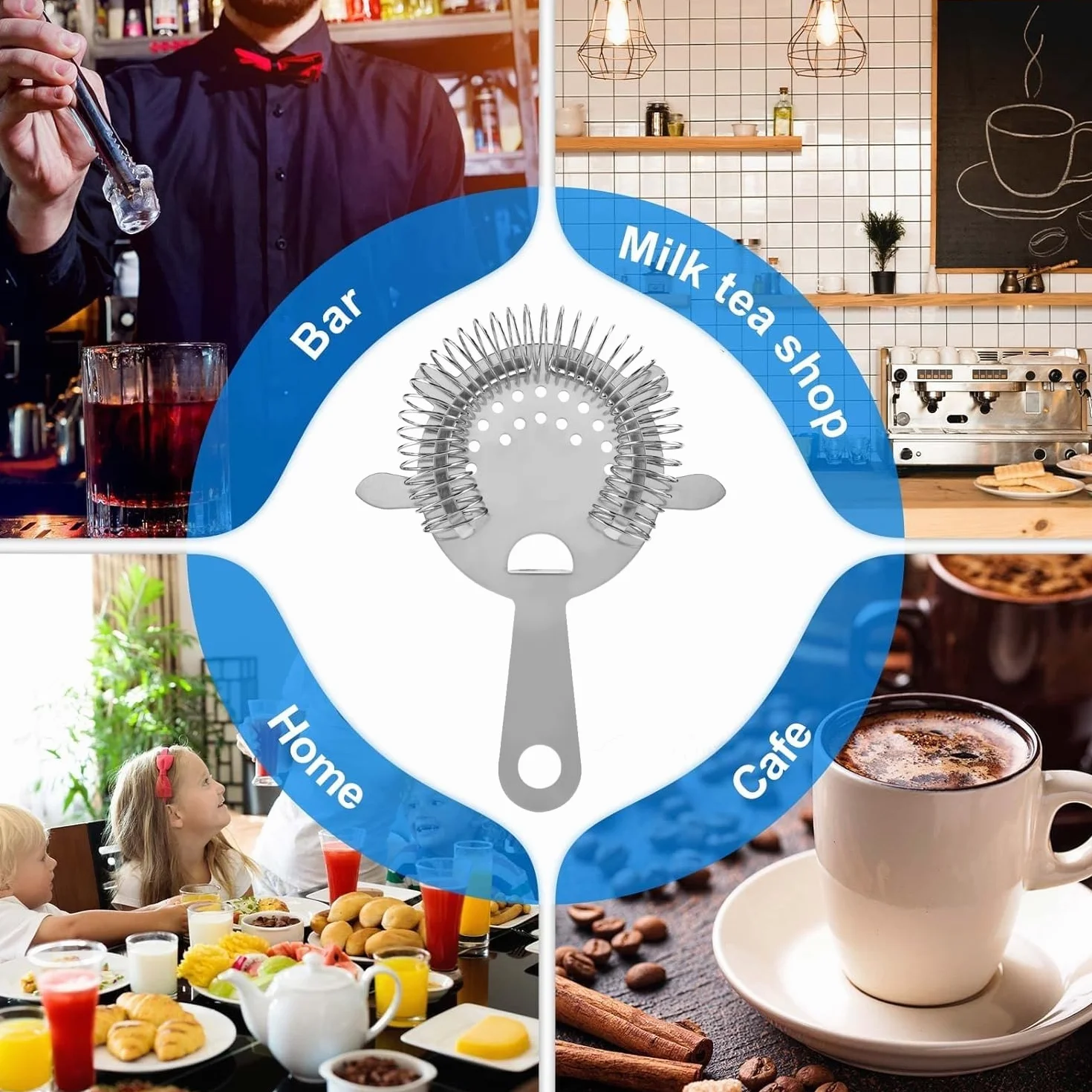 Sitko koktajlowe, sitko koktajlowe ze stali nierdzewnej do baru restauracji domu