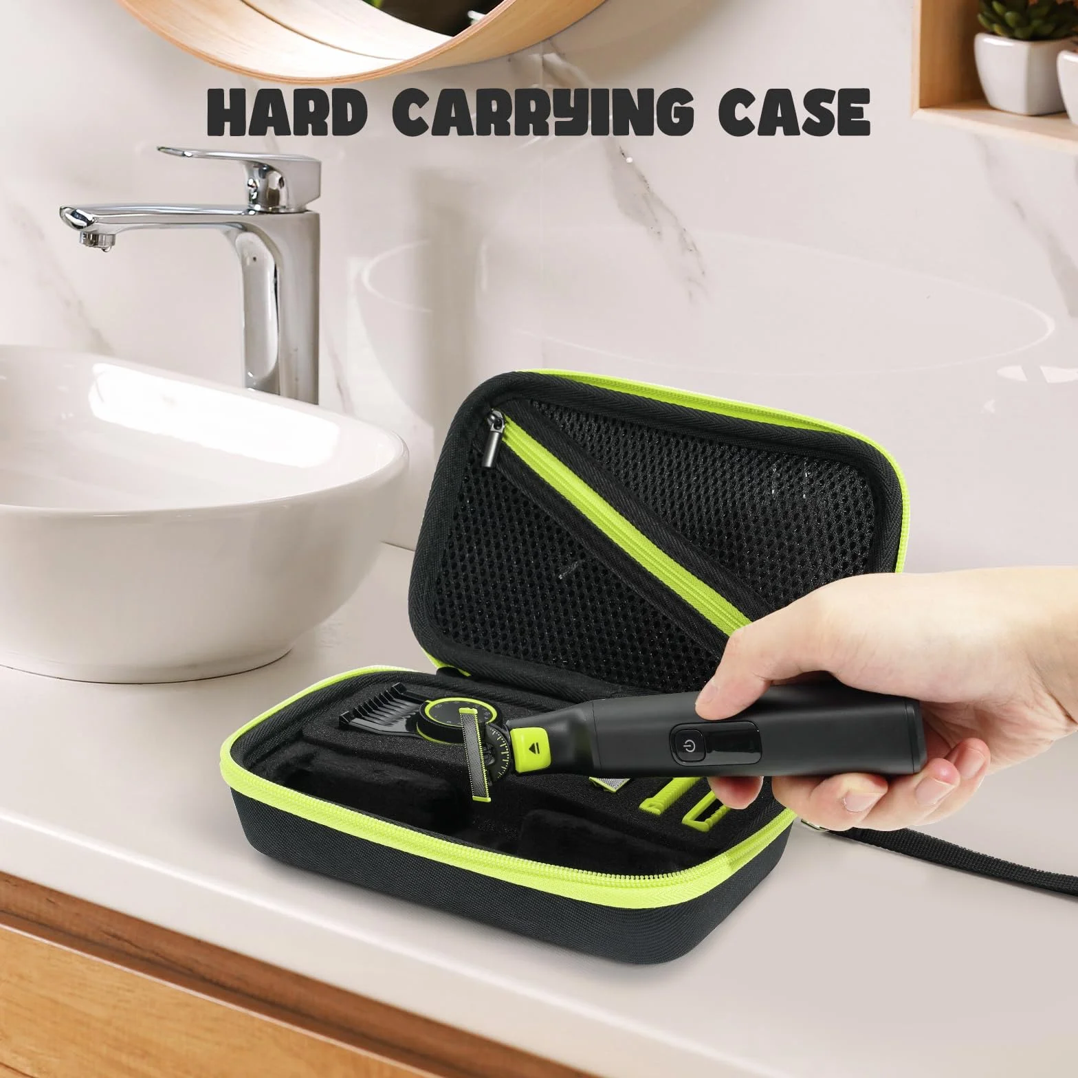 ProCase Twarda obudowa do OneBlade, etui ochronne na golarkę elektryczną, OneBlade Organizator Euti QP6530/70 QP6531/70 QP6550 QP2724 QP2834 - czarna
