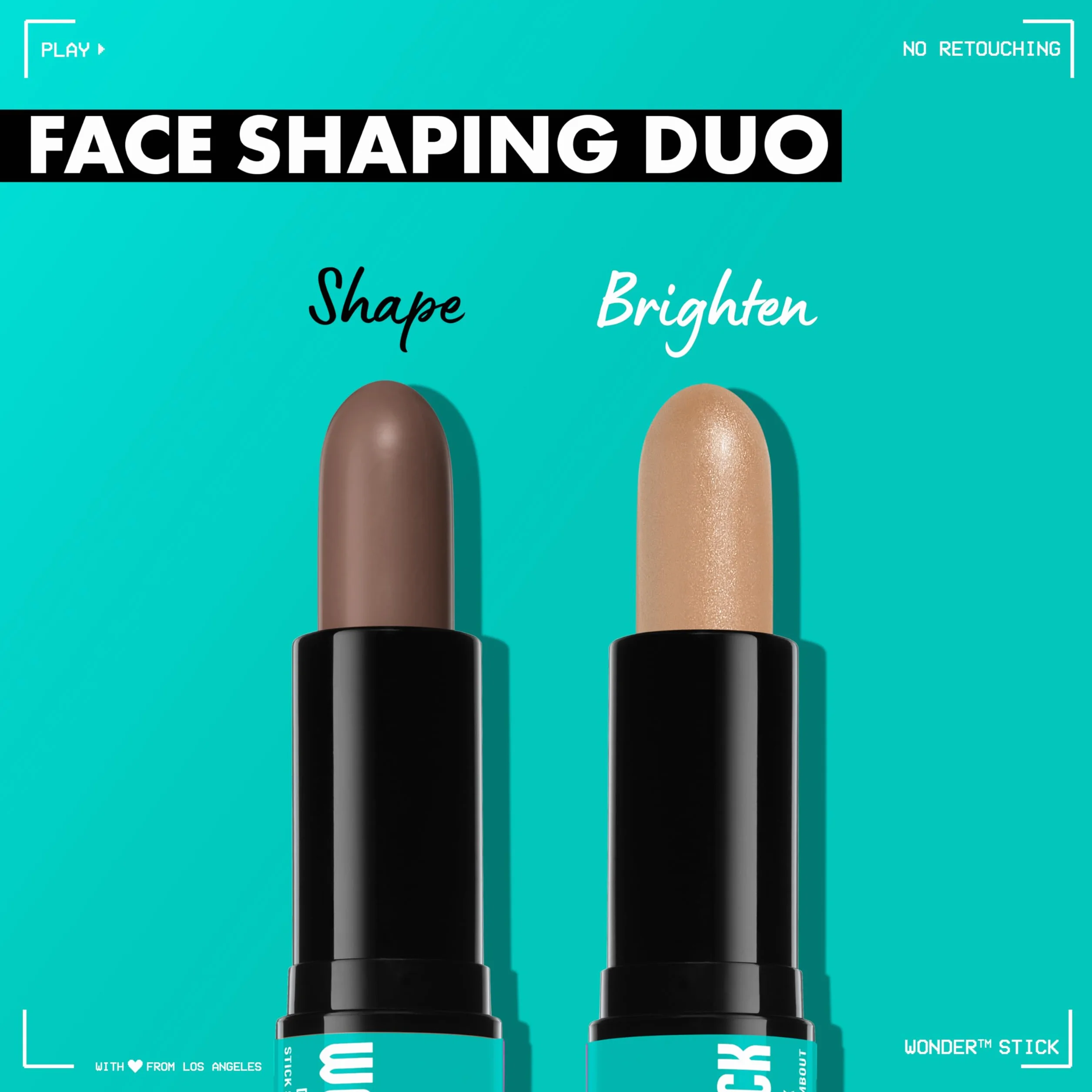 NYX Professional Makeup Podświetlacz i konturówka do konturowania z dwoma końcówkami, kształtuje i rozjaśnia, zmywalny i wegański, Wonder Stick, Fair