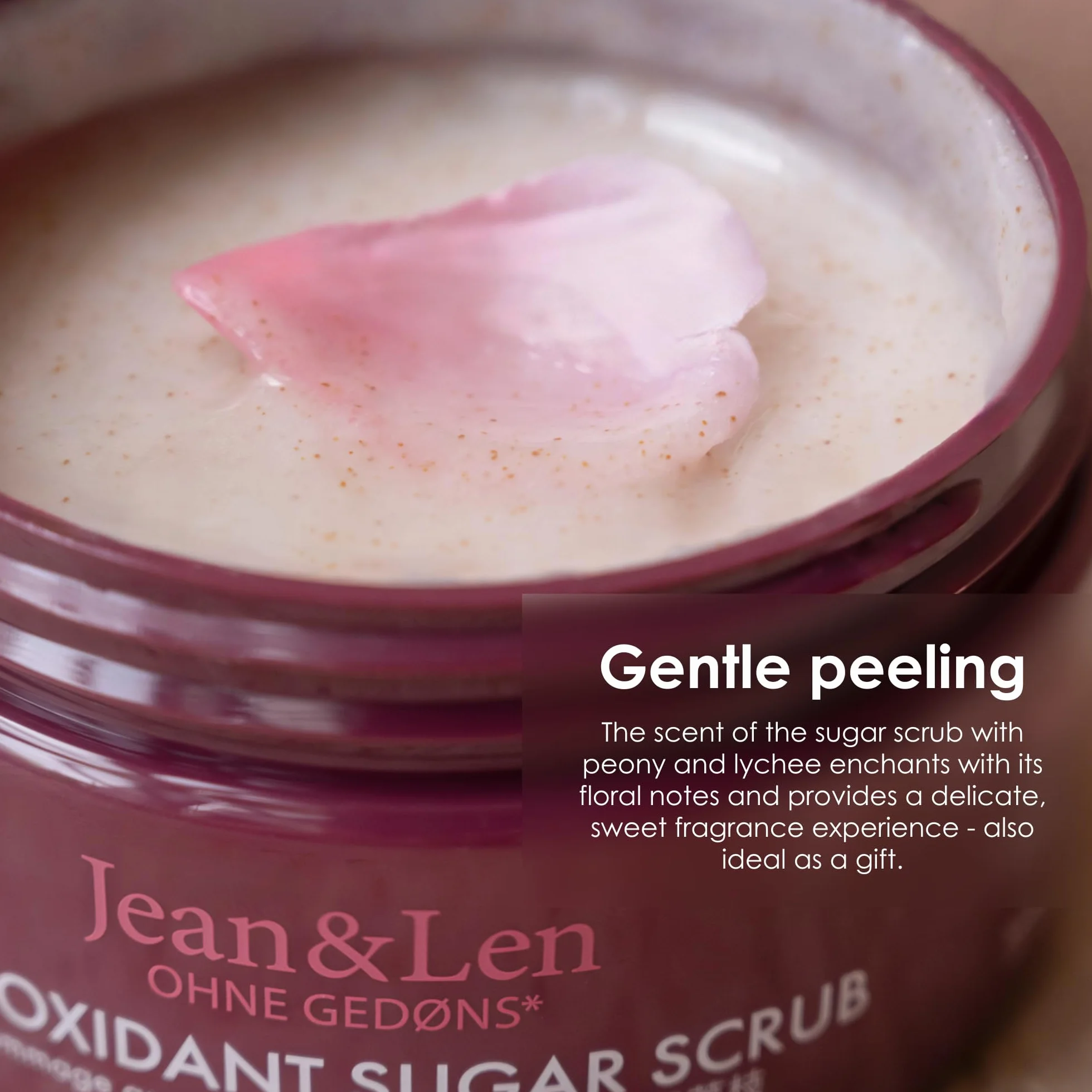 Jean & Len Peeling Cukrowy Peony & Lychee 200 ml