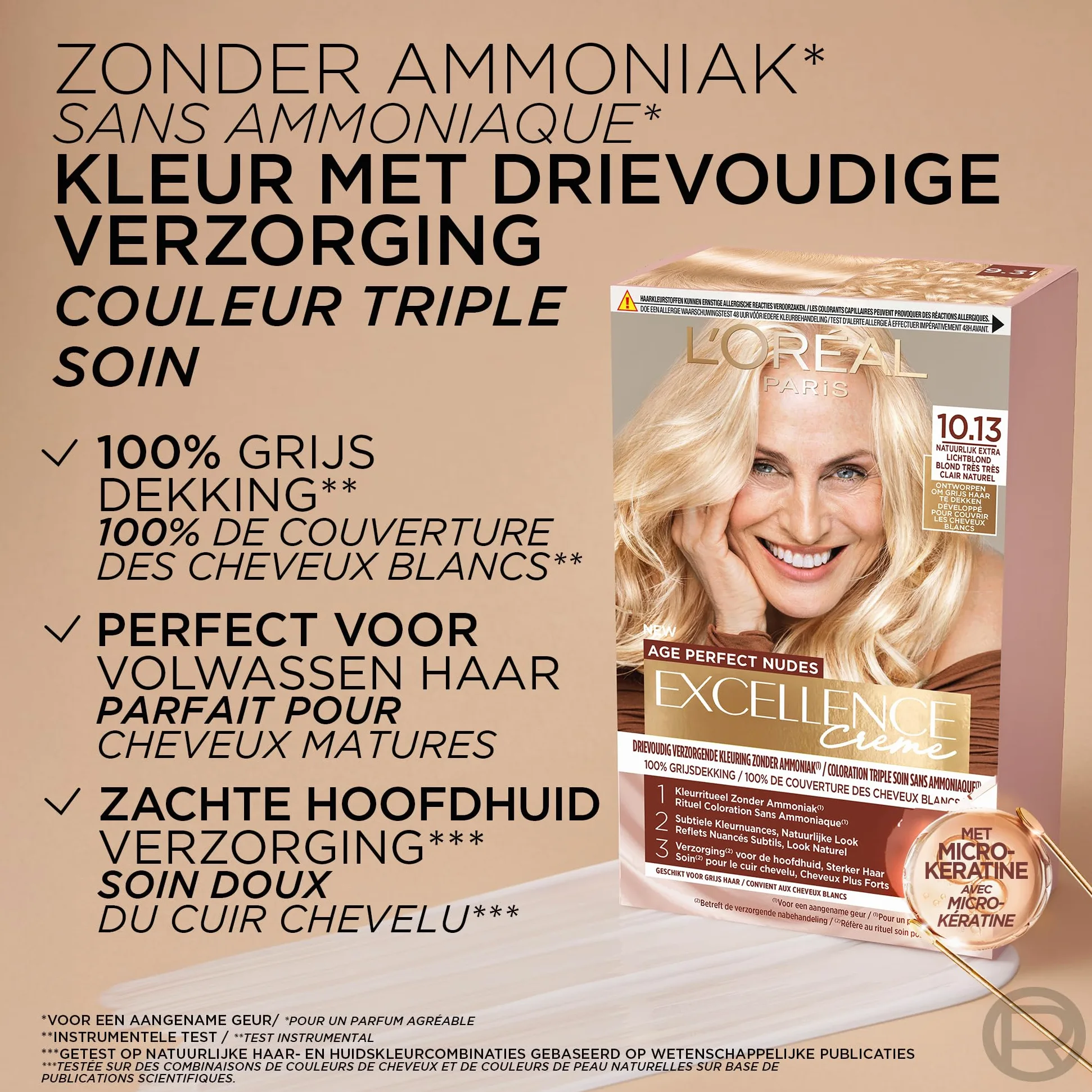 L'Oréal Paris Excellence Creme Age Perfect Nudes 10.13 Extra Blond koloryzacja bez amoniaku