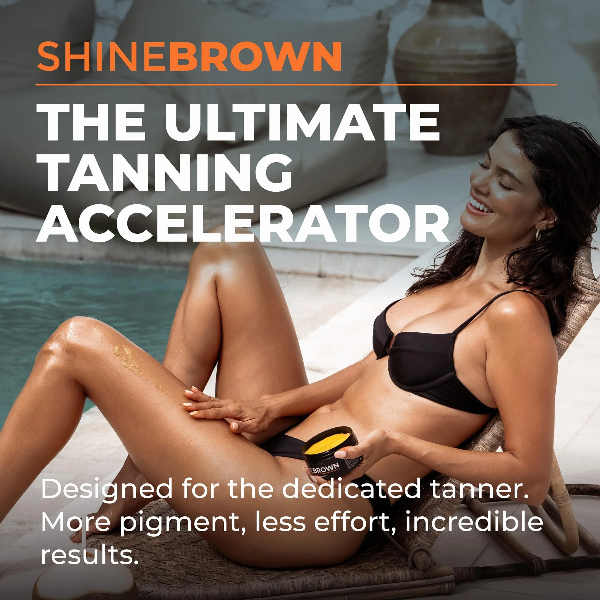 Shine Brown Premium Krem przyspieszający opalanie (210 ml), Skuteczny w solarium i na słońcu, Osiągnij naturalną opaleniznę dzięki naturalnym składnikom