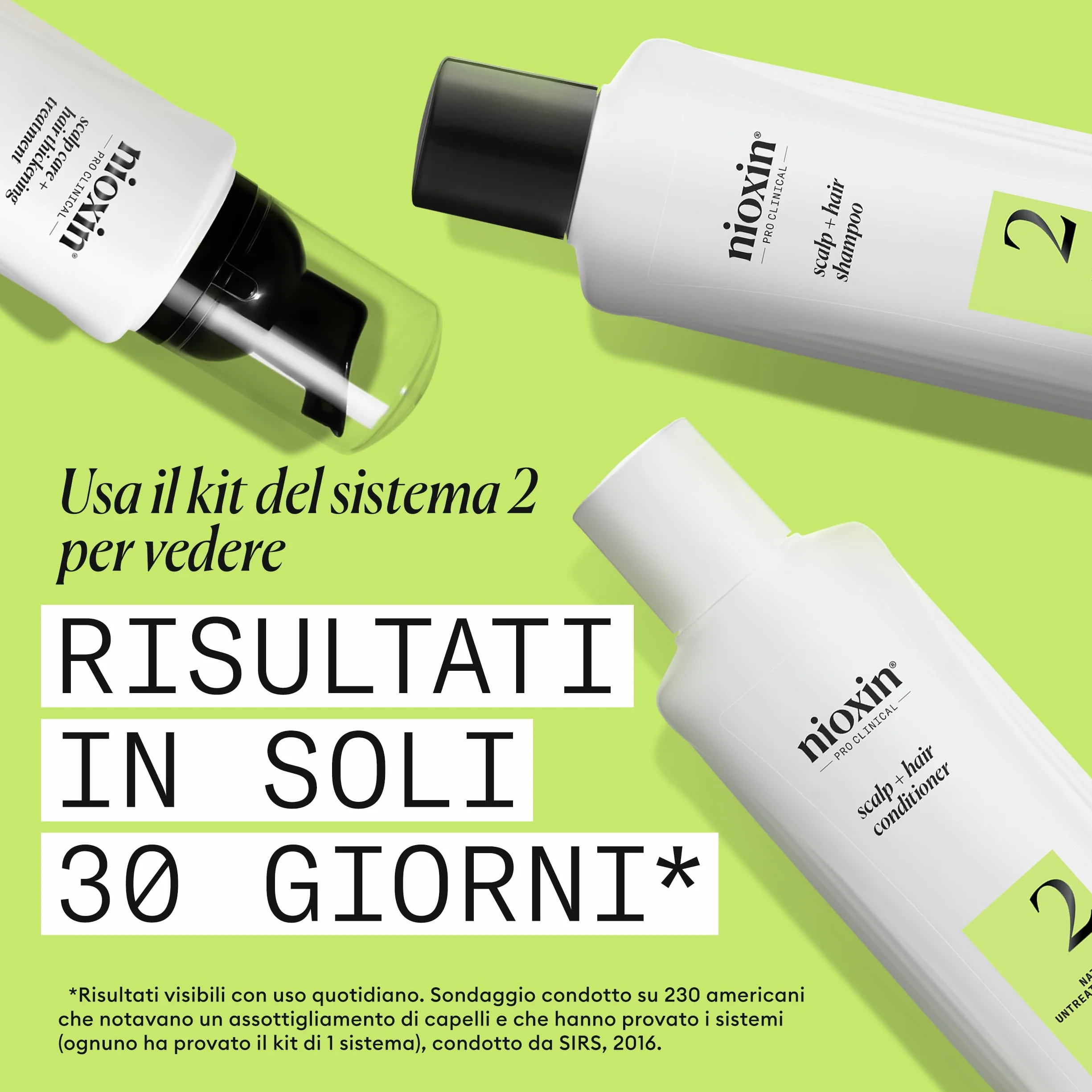 Nioxin System 2 szampon + szampon do włosów, wzmacniający szampon do włosów naturalnych z zaawansowanym przerzedzeniem - z biotyną i niacynamidem (300 ml)