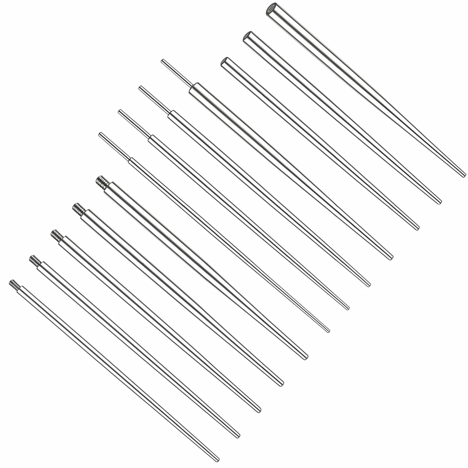 zestaw 12 sztuk igły do piercingu 14g/16g/18g Taper Piercing Wkładka do Wprowadzania Piercingu Zestaw Wkładki Z Chirurgicznej Stali Nierdzewnej Do Wprowadzania Bez Gwintu Do Tragusa, Helix