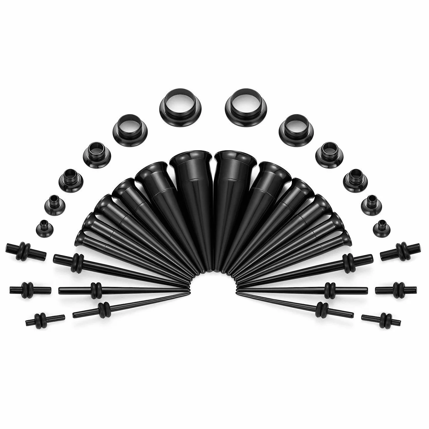 Briana Williams Zestaw rozpychaczy do uszu, 36 sztuk, expander, stal chirurgiczna 316L, tunele do uszu, plug, piercing 14G-00G