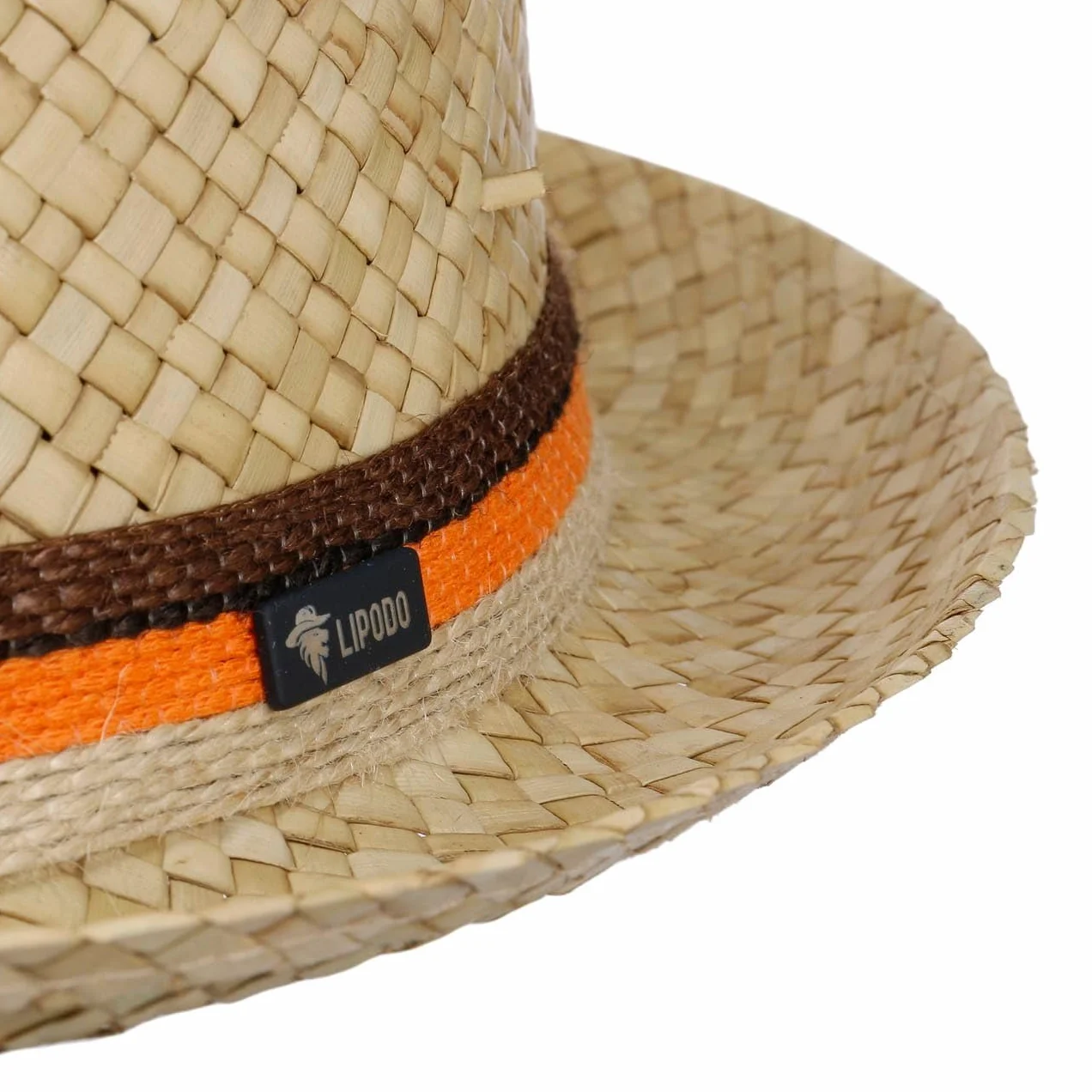 LIPODO Coyuca kapelusz pork pie slomkowy Wyprodukowano we Wloszech Unisex Wiosna Lato