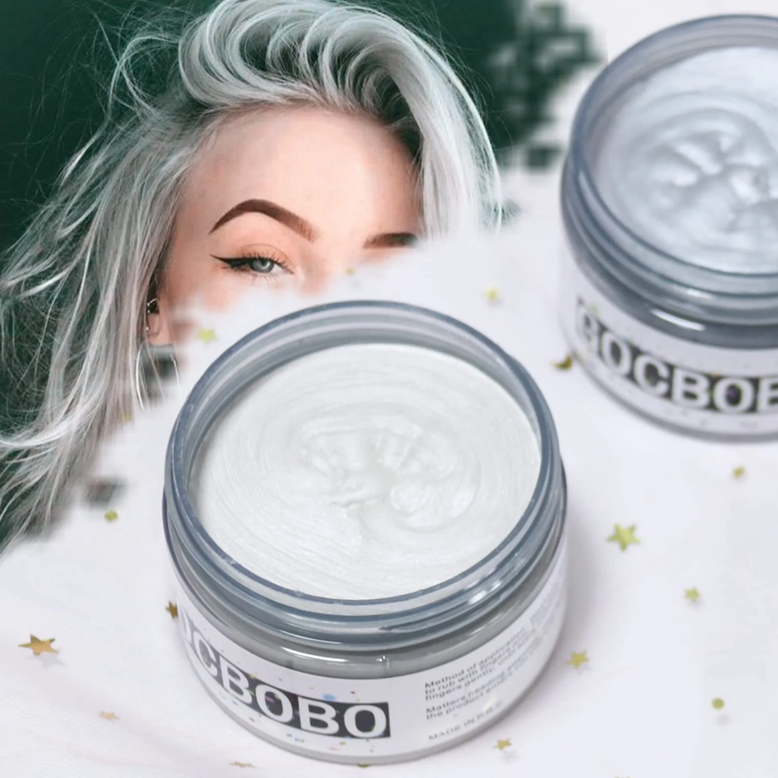 Tymczasowa farba do włosów, wosk, biały, uniseks, naturalny kolor włosów, zmywalny, wosk modelujący na imprezę, Cosplay, Halloween (10 ml)