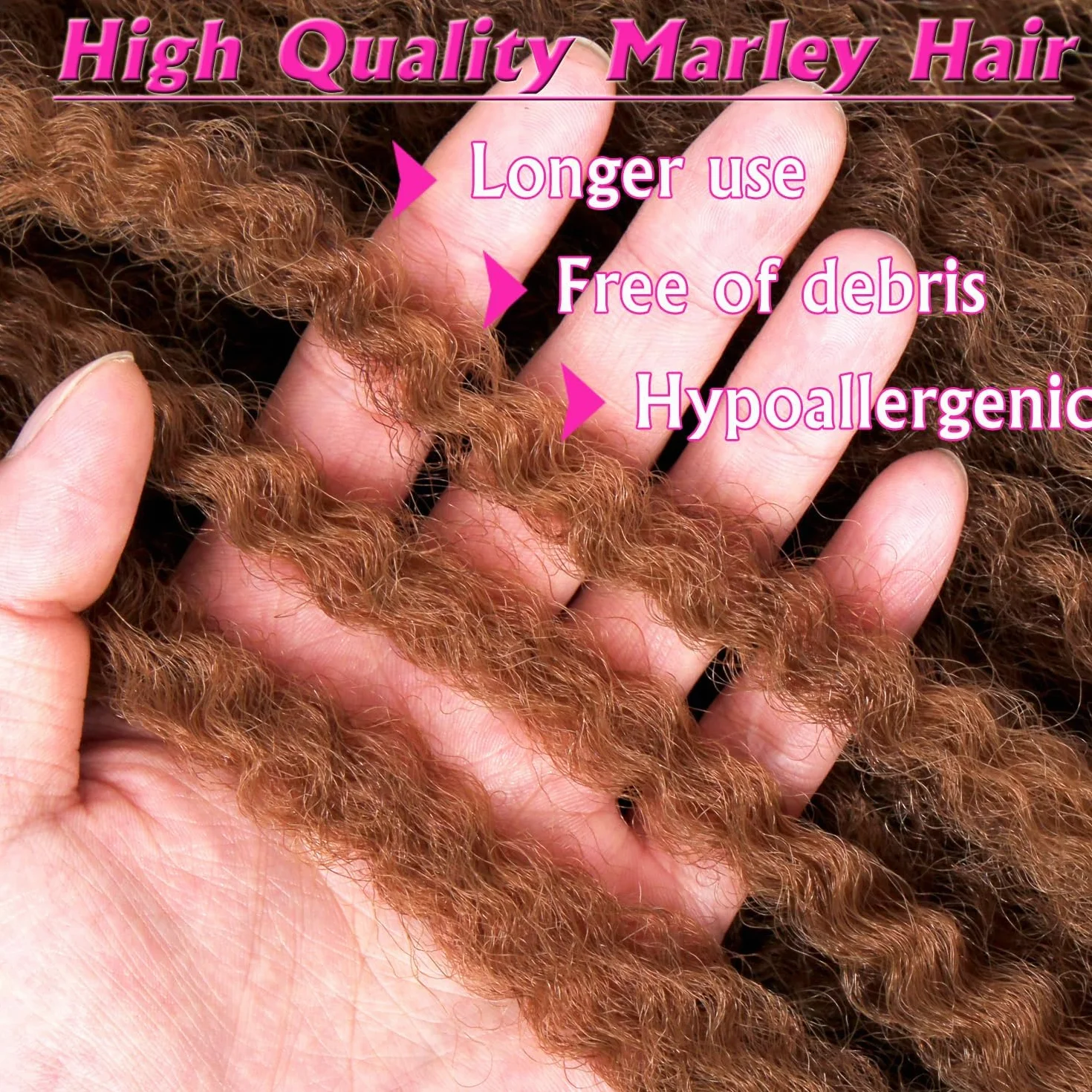 Enbeautiful Marley Twist Kręcone włosy 44 cali, 8 opakowań, 40 cm, 8 opakowań warkoczyków Marley, 30#
