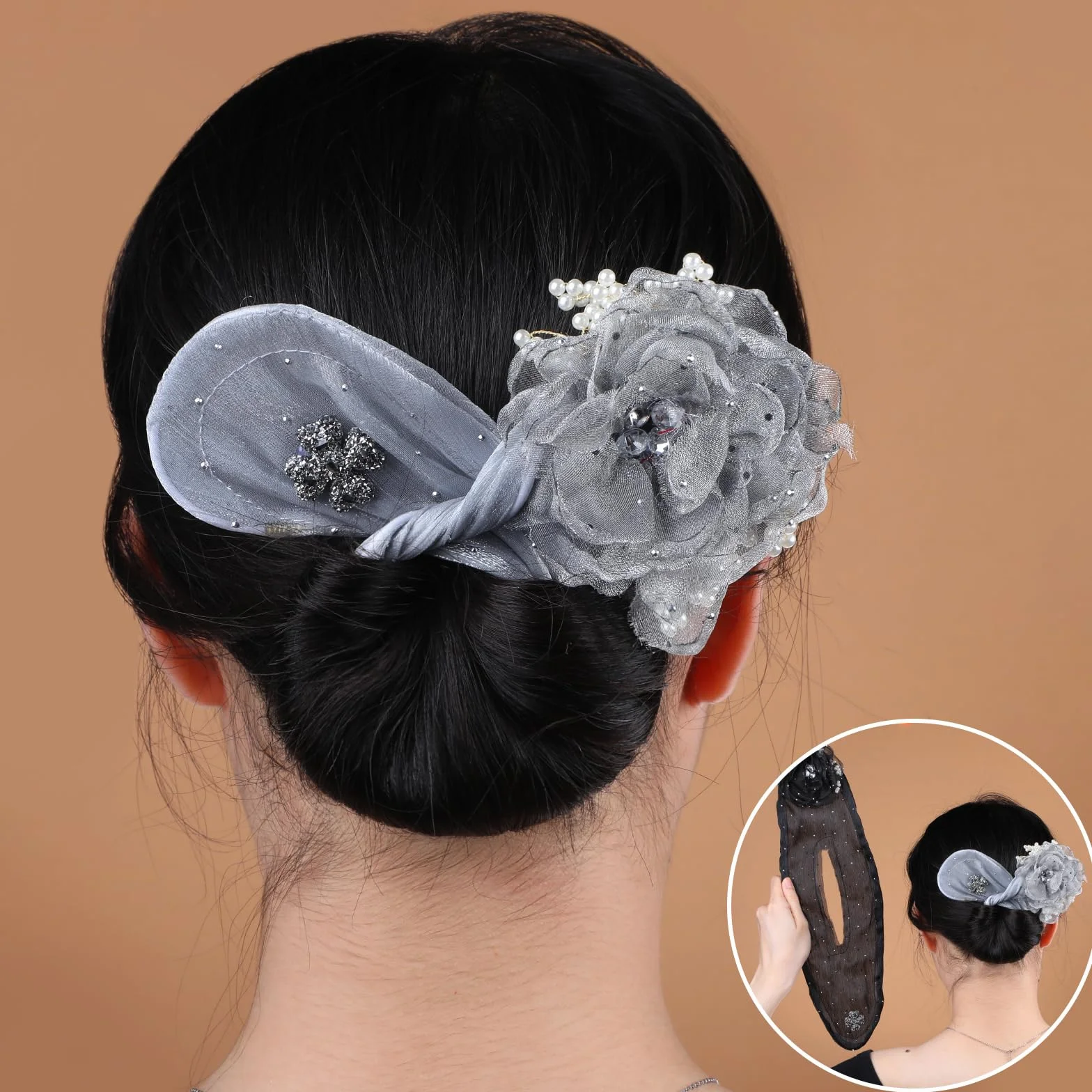 JIEYAO Hair Bun Roller 2 Sztuki Twist Hairstyle Kok Ozdoba Do Włosów Ręcznie Wyprofilowana Klips