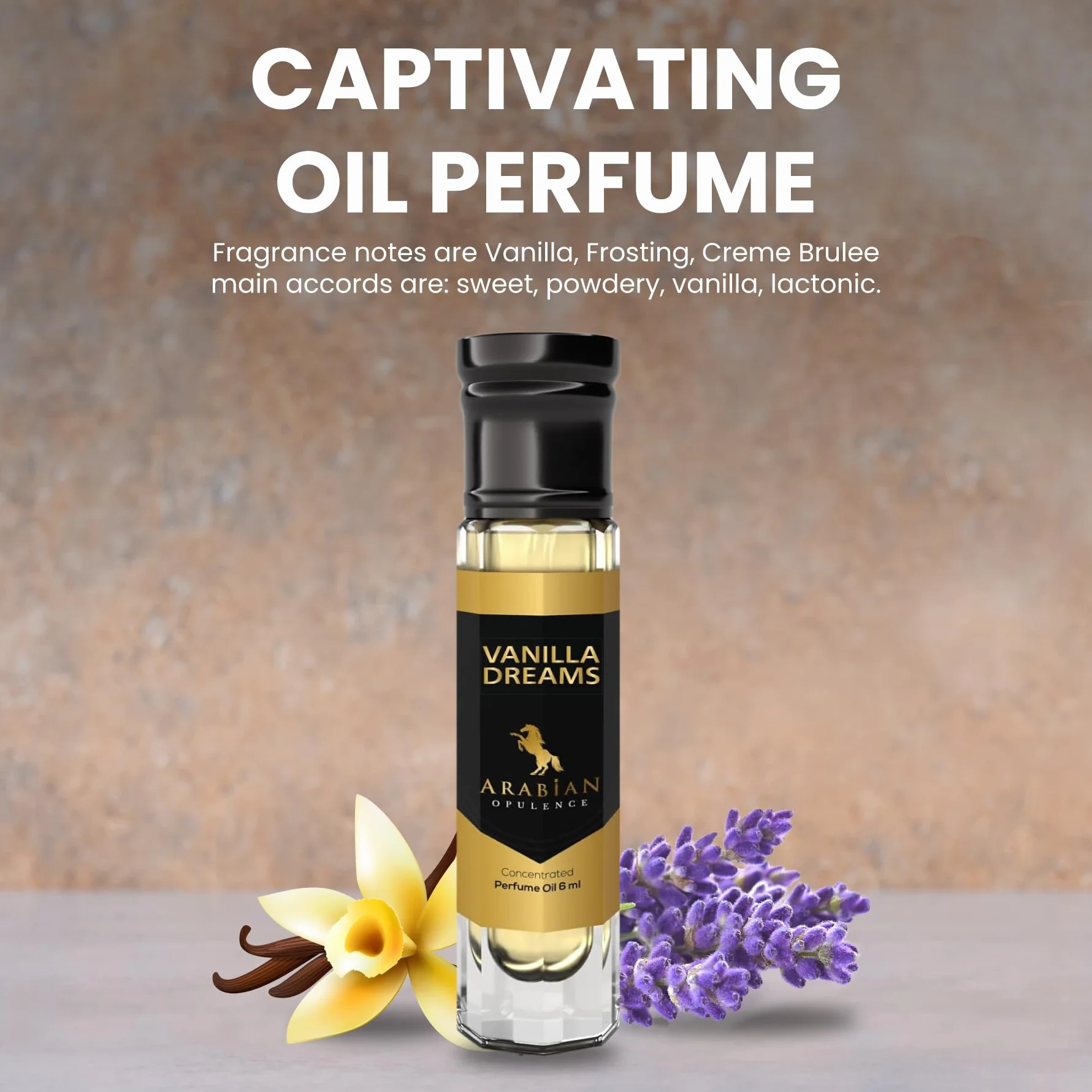 FR99 VANILLA DREAMS olejek perfumowany dla niej 6 ml butelka w kulce Arabian Opulence Słodki / waniliowy / proszek / balsamiczny / laktoniczny