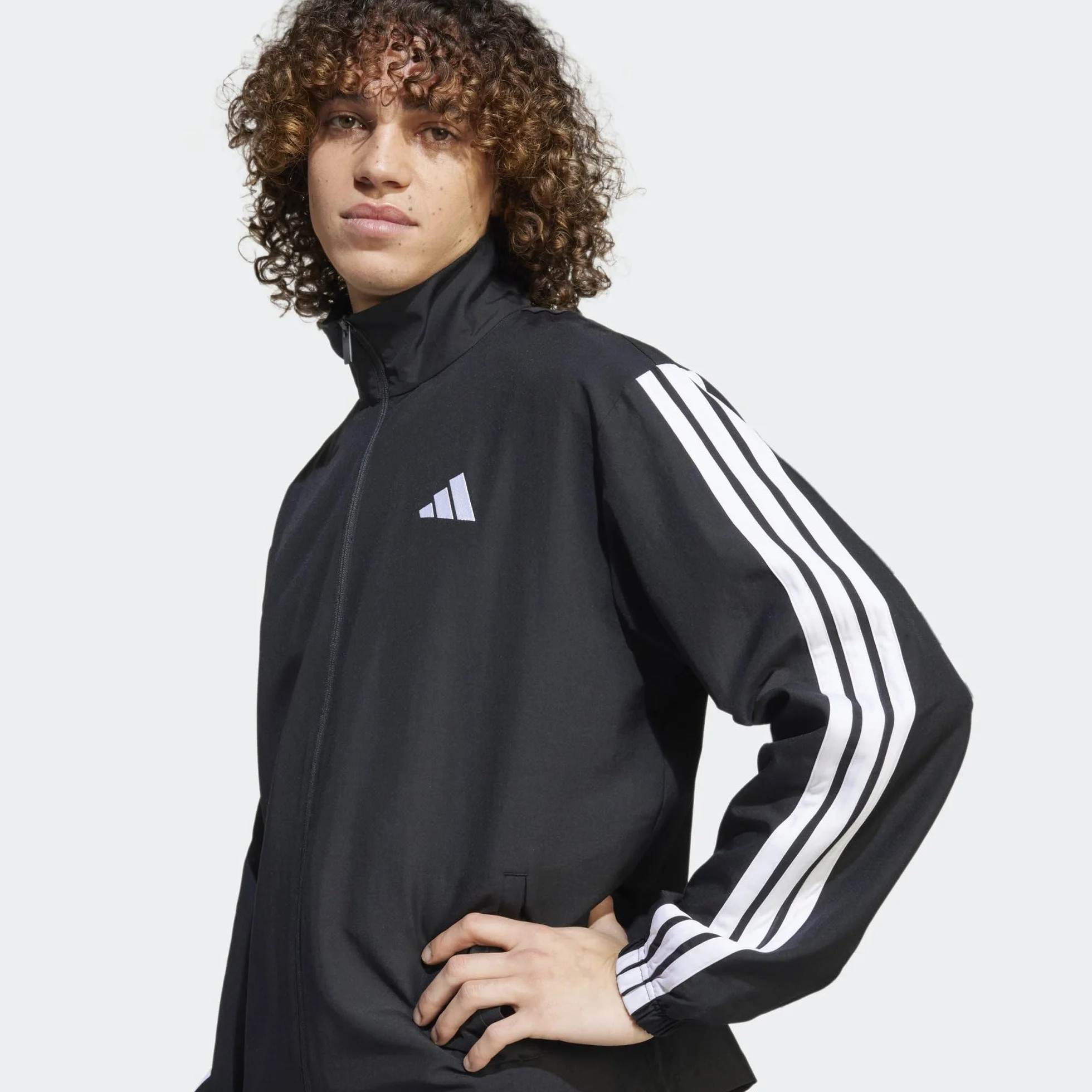 adidas Mężczyźni 3 STRIPES WOVEN TRACKSUITS, black, L