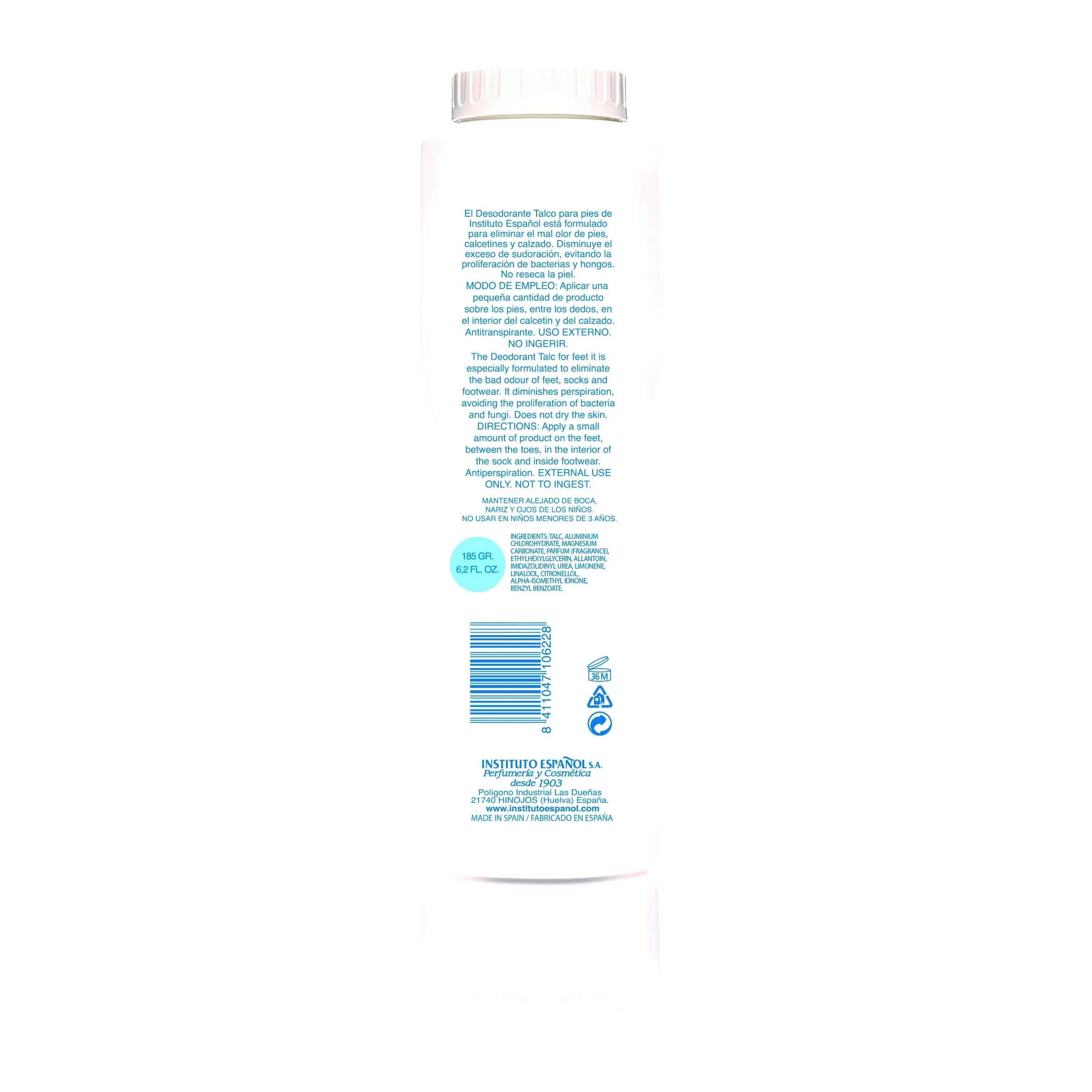 Instituto espanol Foot Talc 185 g