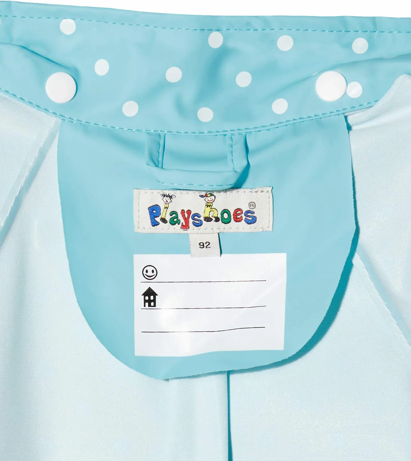 Playshoes Kurtka przeciwdeszczowa dla dzieci, uniseks, wiatroszczelna i wodoszczelna odzież przeciwdeszczowa, turkusowe kropki, 104