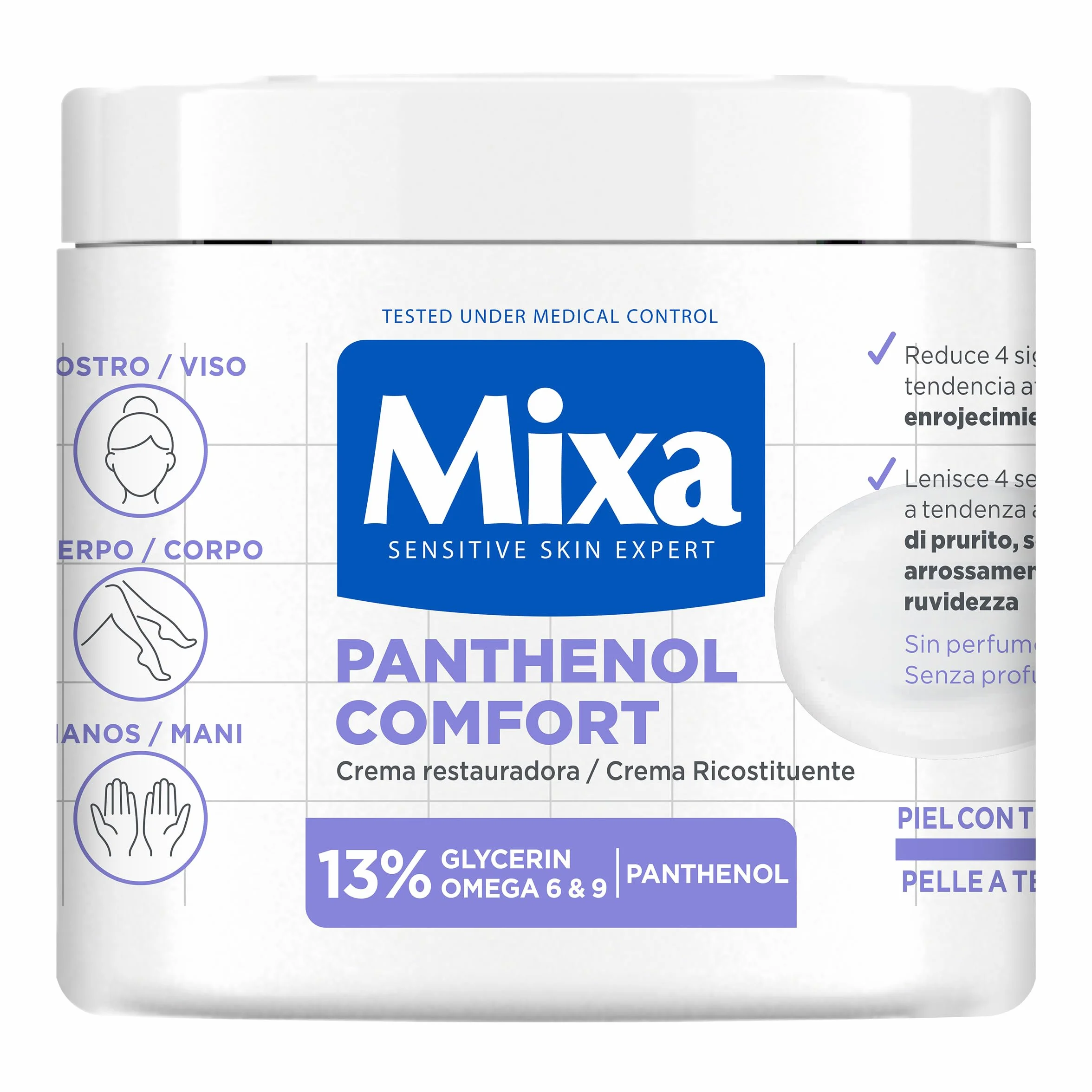 Mixa PANTHENOL Comfort krem do ciała 400 ml
