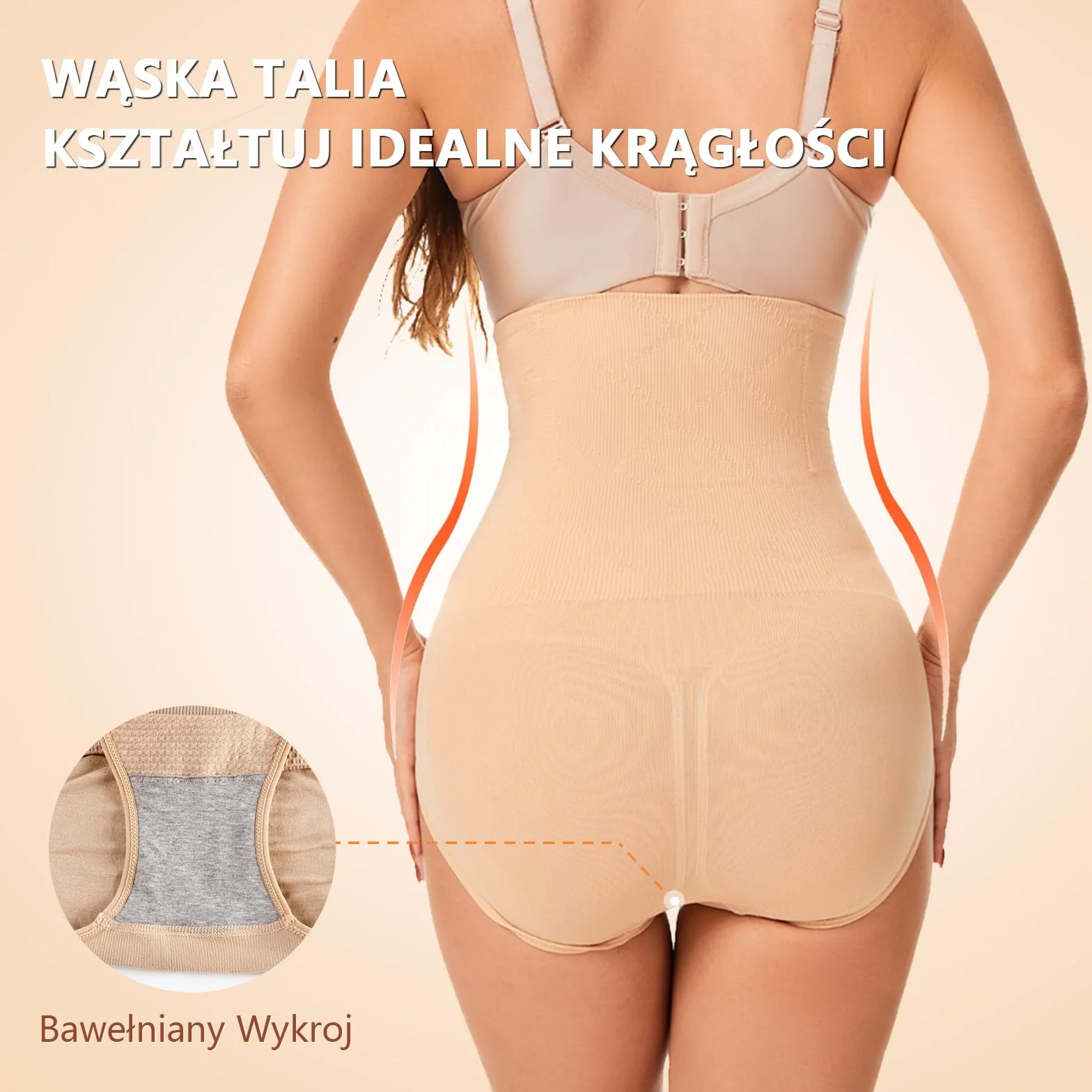 Damskie majtki modelujące z wysokim stanem – trener talii i kontrola brzucha, bezszwowa bielizna korygująca sylwetkę, unosi pośladki, do regeneracji po porodzie, 90% nylon