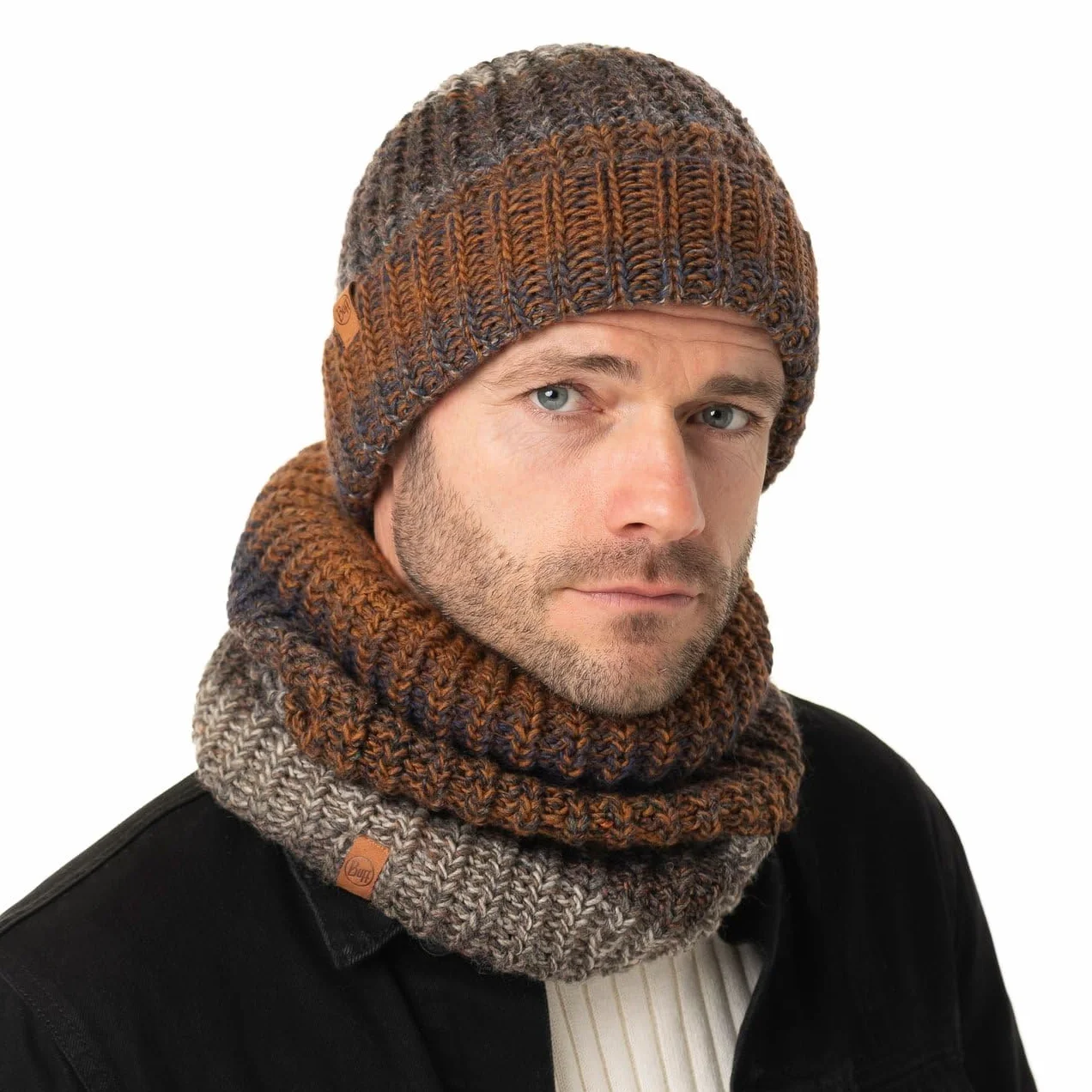 BUFF Komin na Zime Knitted & Fleece MultiKobiety - Made in Spain szalik Z podszewką Zima jesień-zima