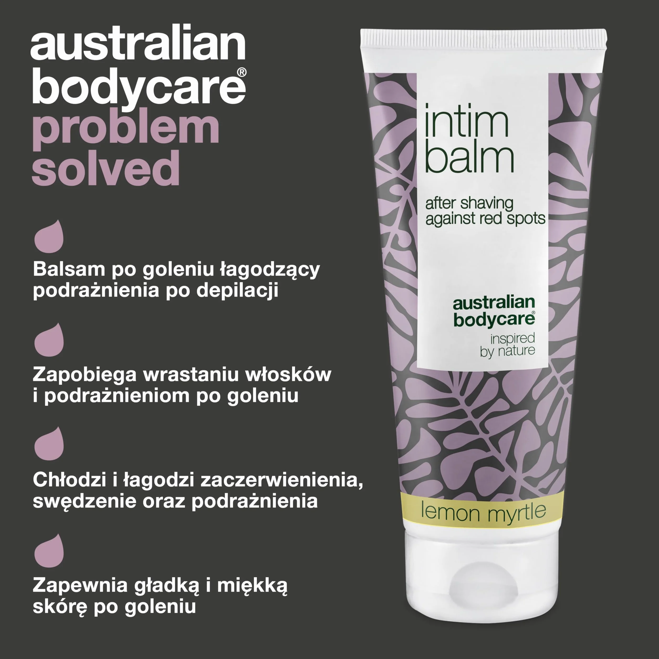Australian Bodycare Intim Balm, 100ml | Odżywczy balsam po goleniu do okolic intymnych | Zapobiega zaczerwienieniu, wrastaniu włosków, podrażnieniom po goleniu | Z 100% Olejkiem z Drzewa Herbacianego