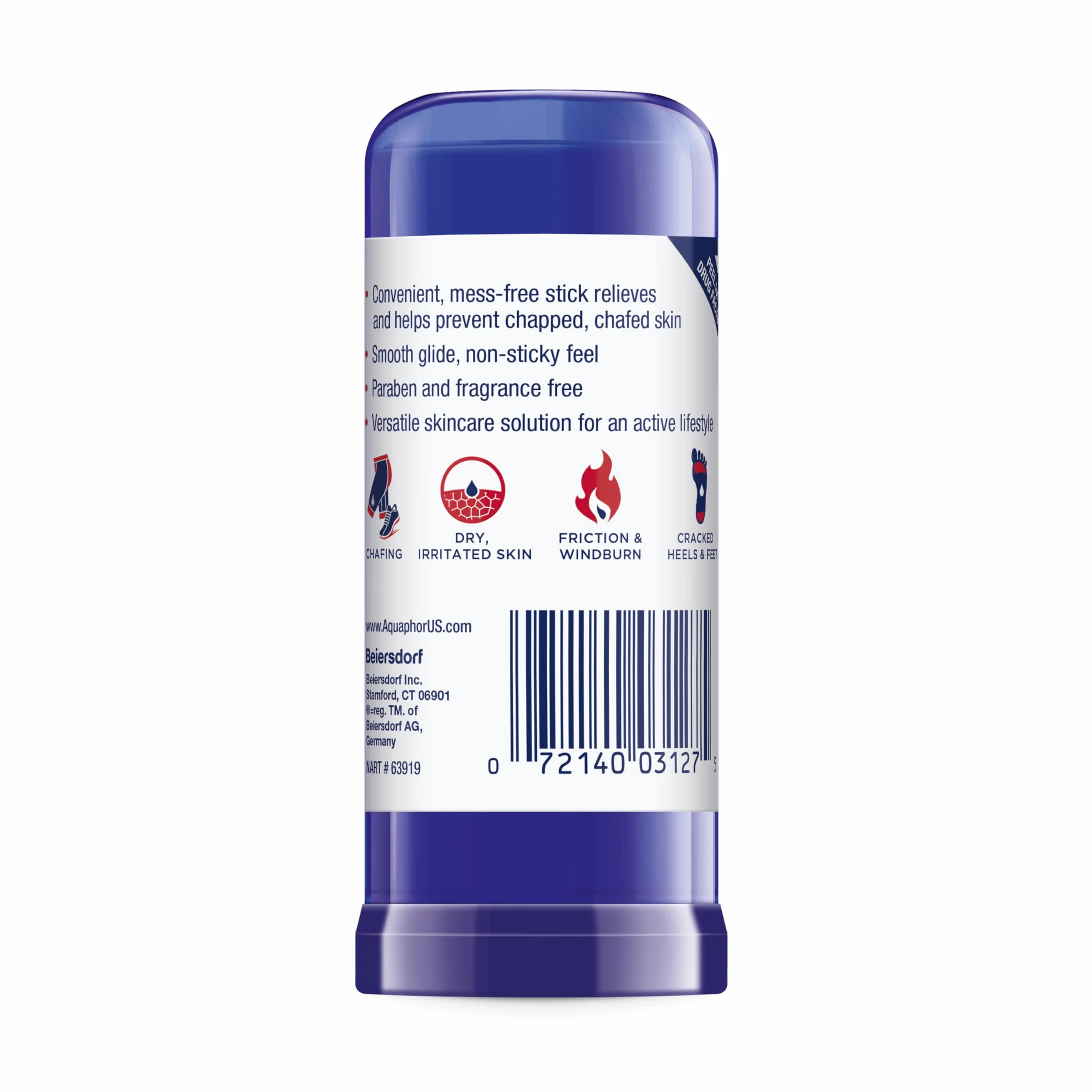 Aquaphor Balm leczniczy w sztyfcie, ochrona skóry z olejkiem z awokado i masłem shea, 0,65 oz