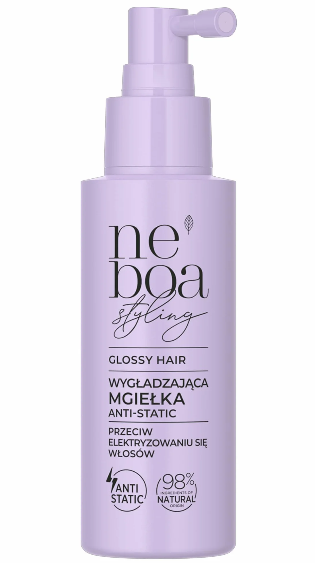 Neboa Styling, Wygładzająca Mgiełka do Włosów, Przeciw Elektryzowaniu, 98% Składników Naturalnych 100 ml